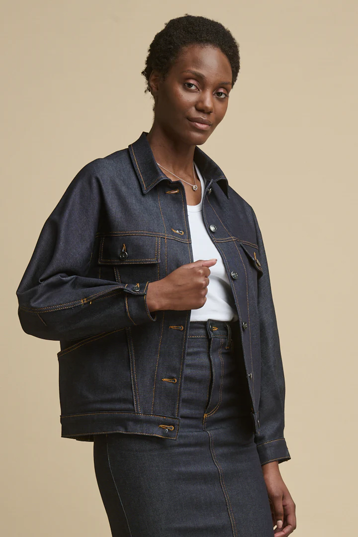 Women's Jodie Denim Jacket - Indigo - Image 3