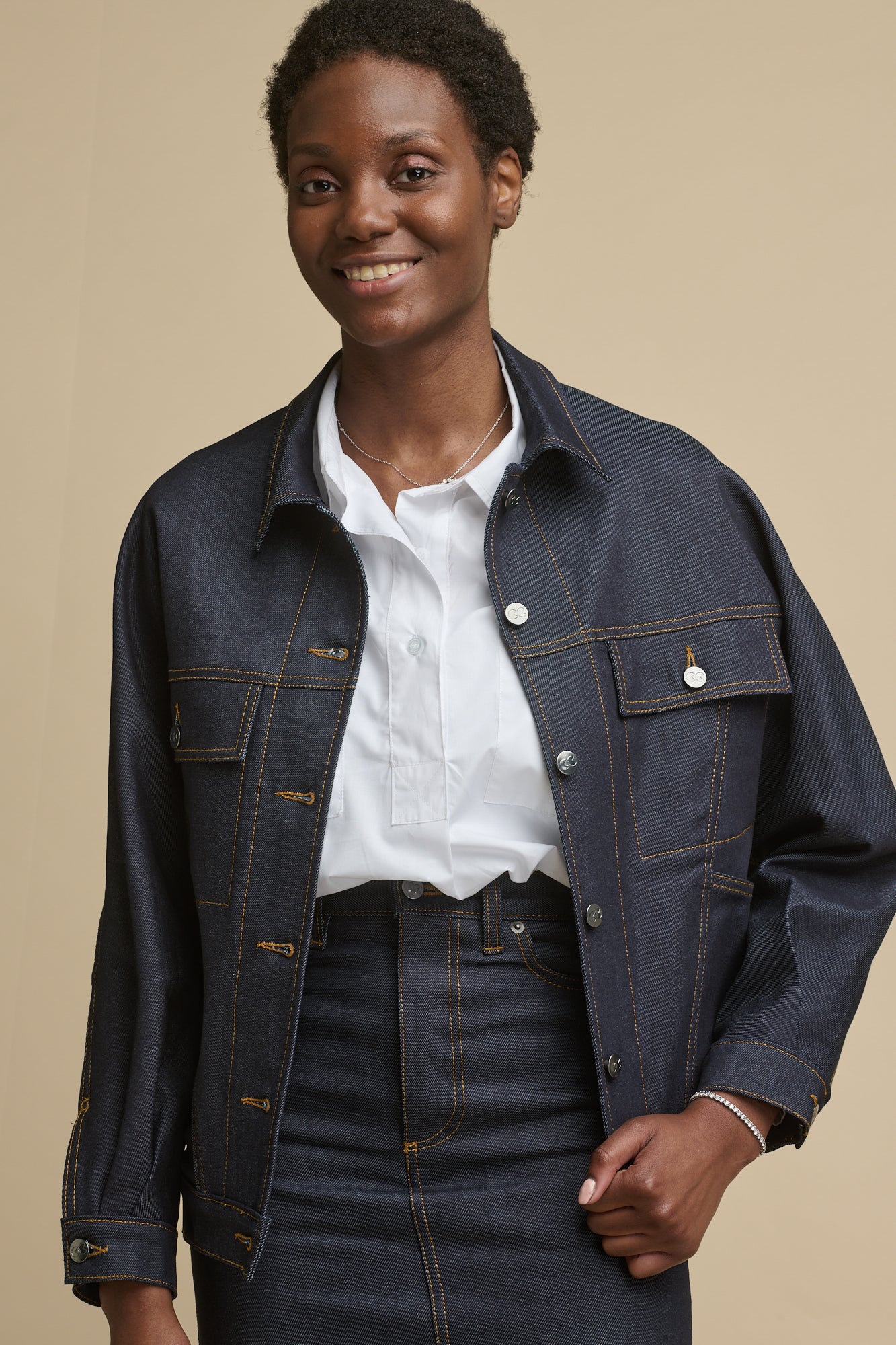 Women's Jodie Denim Jacket - Indigo - Image 4