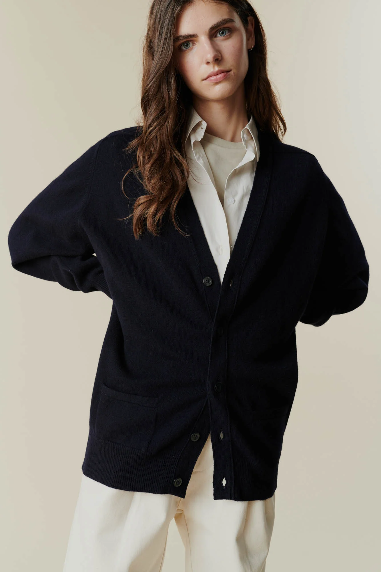 Women's Lambswool Cardigan - Black - Image 4