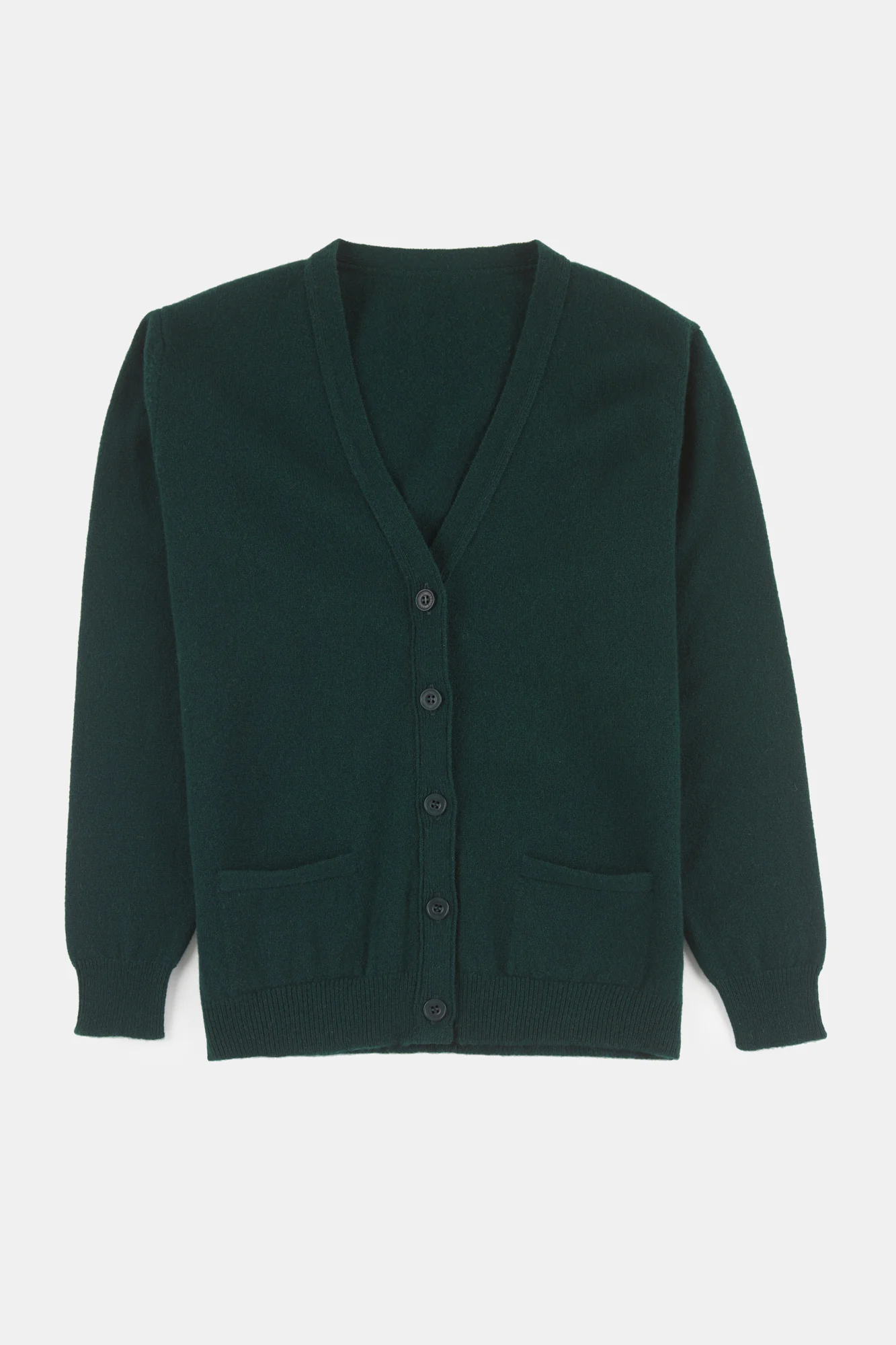 Women's Lambswool Cardigan - Bottle Green - Image 5