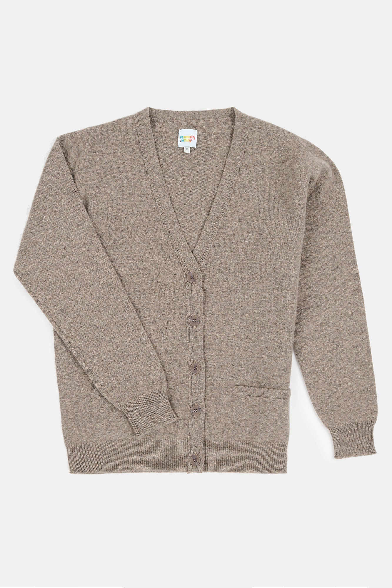 Women's Lambswool Cardigan - Truffle - Image 5