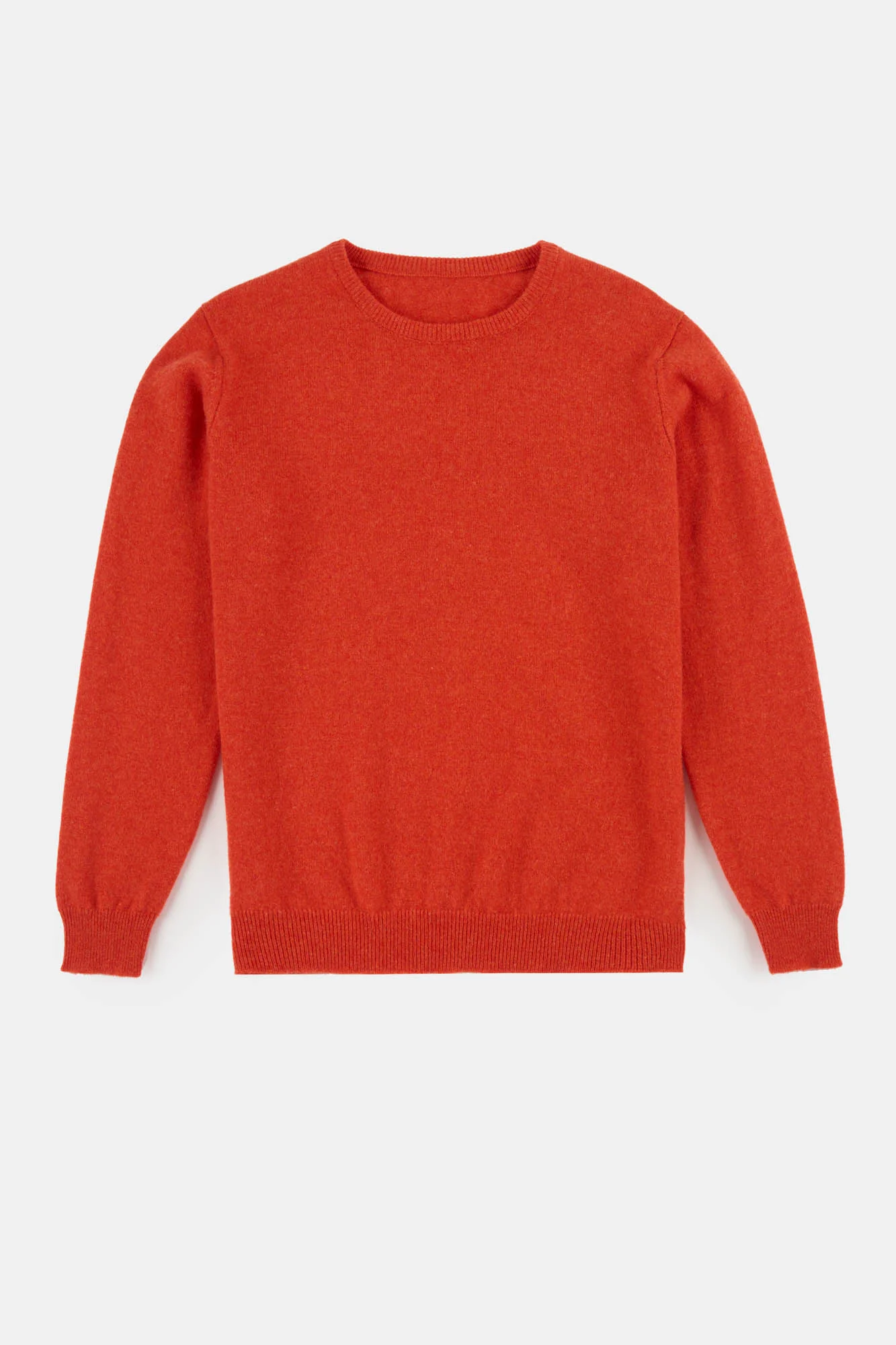 Women's Lambswool Crew Neck - Flame Red - Image 4