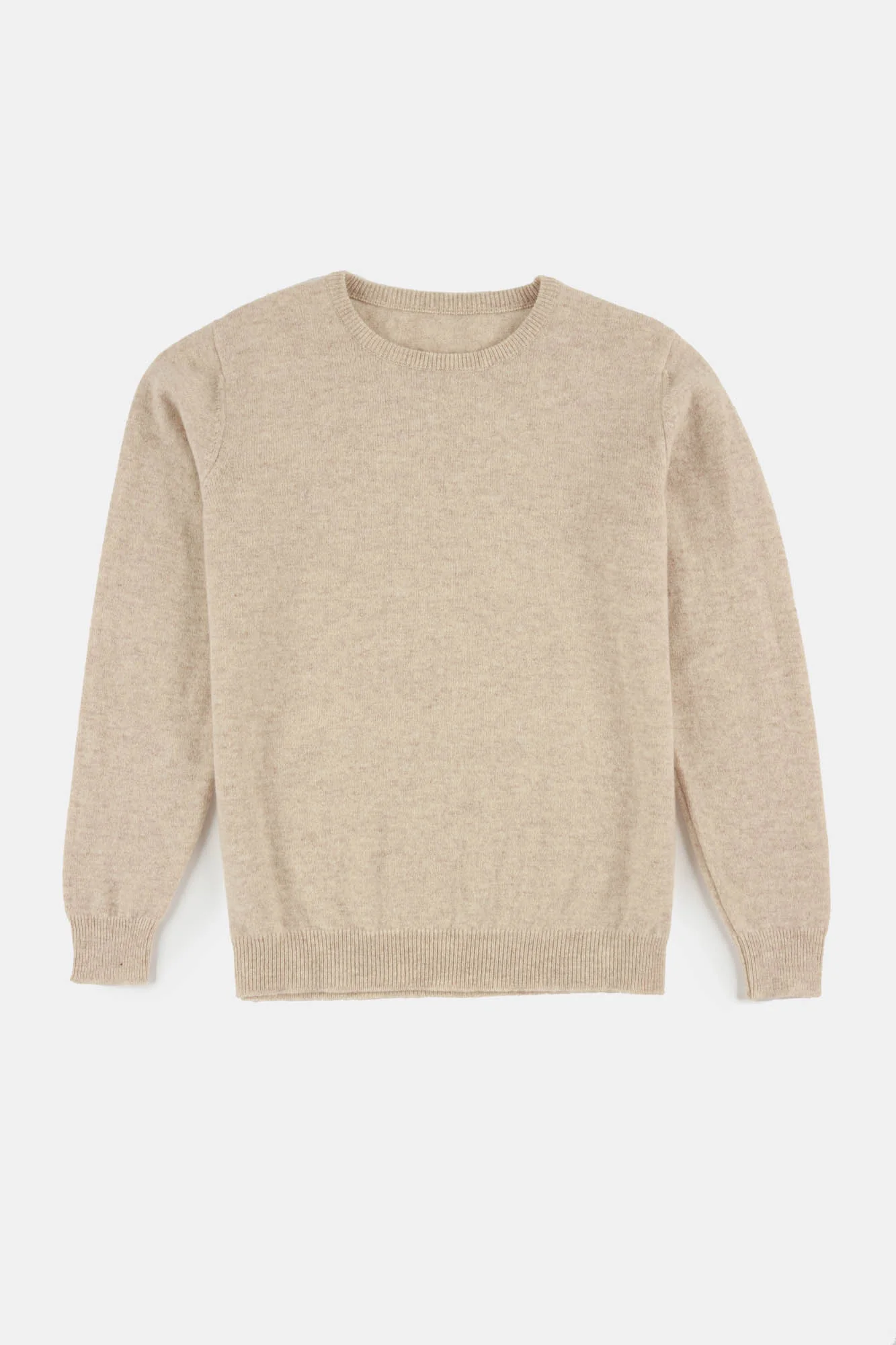 Women's Lambswool Crew Neck - Linen - Image 6