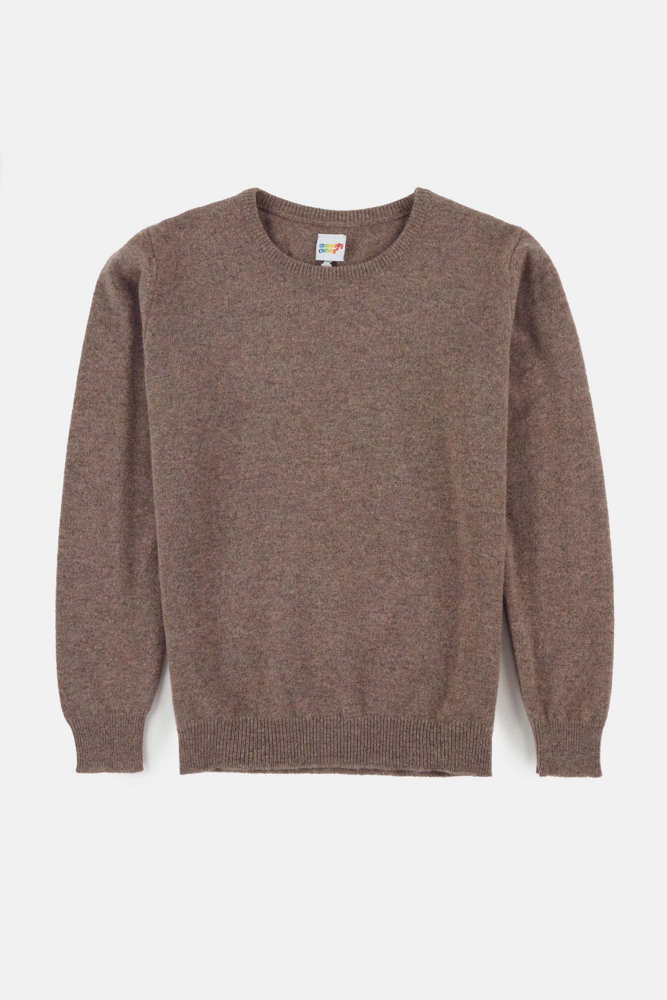 Women's Lambswool Crew Neck - Truffle - Image 4