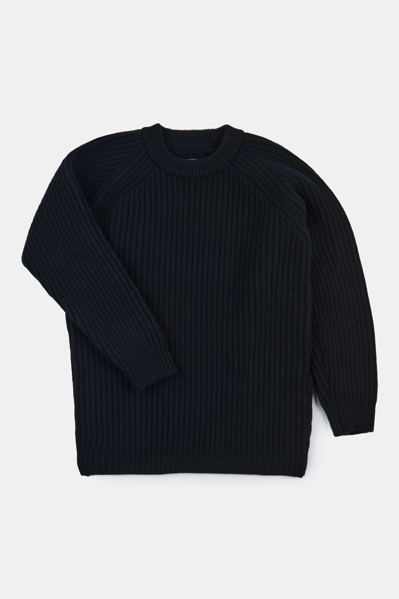 Women's Lambswool Fisherman Ribbed Jumper - Black - Image 5