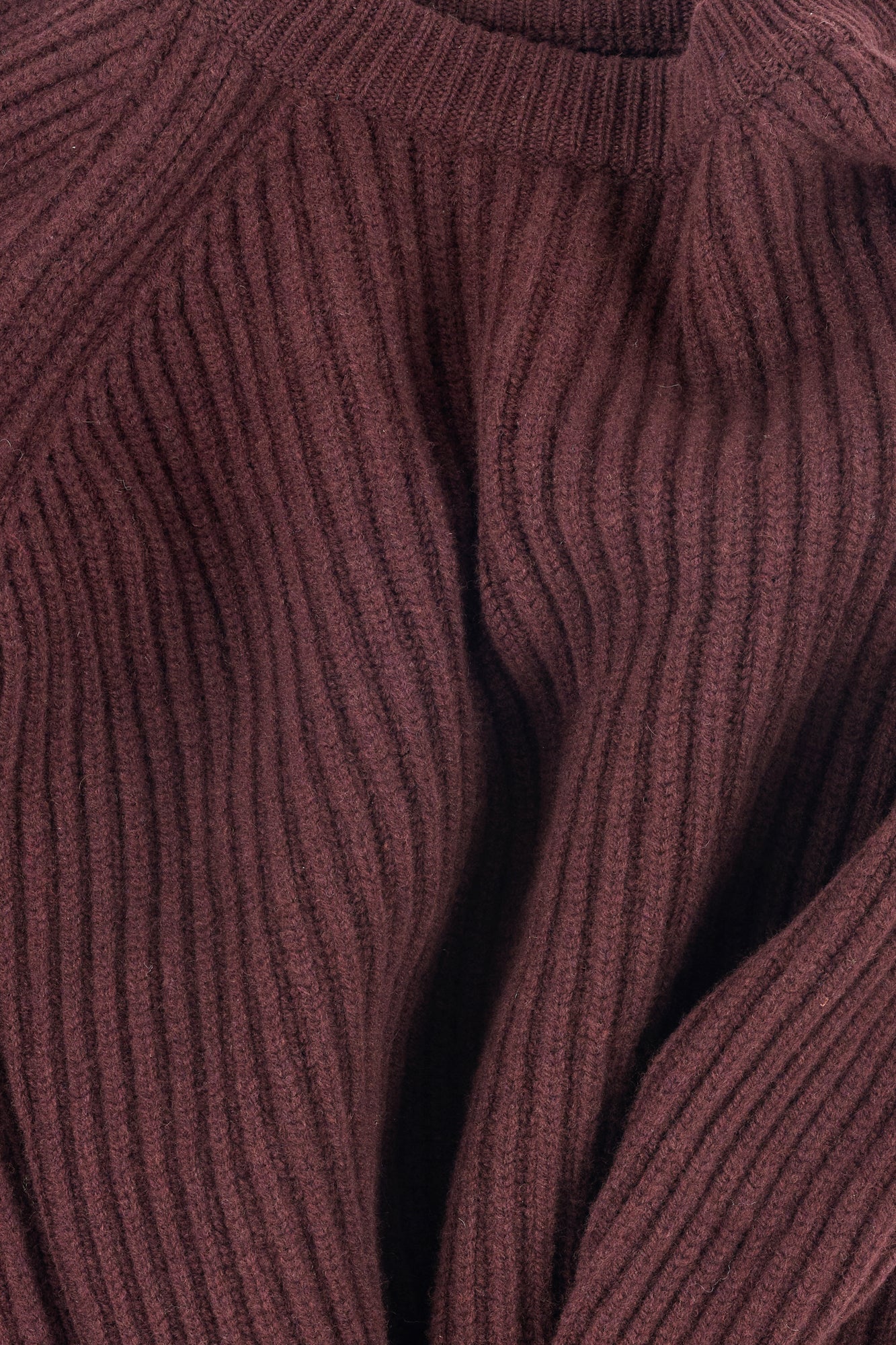 Women's Lambswool Fisherman Ribbed Jumper - Choc - Image 6