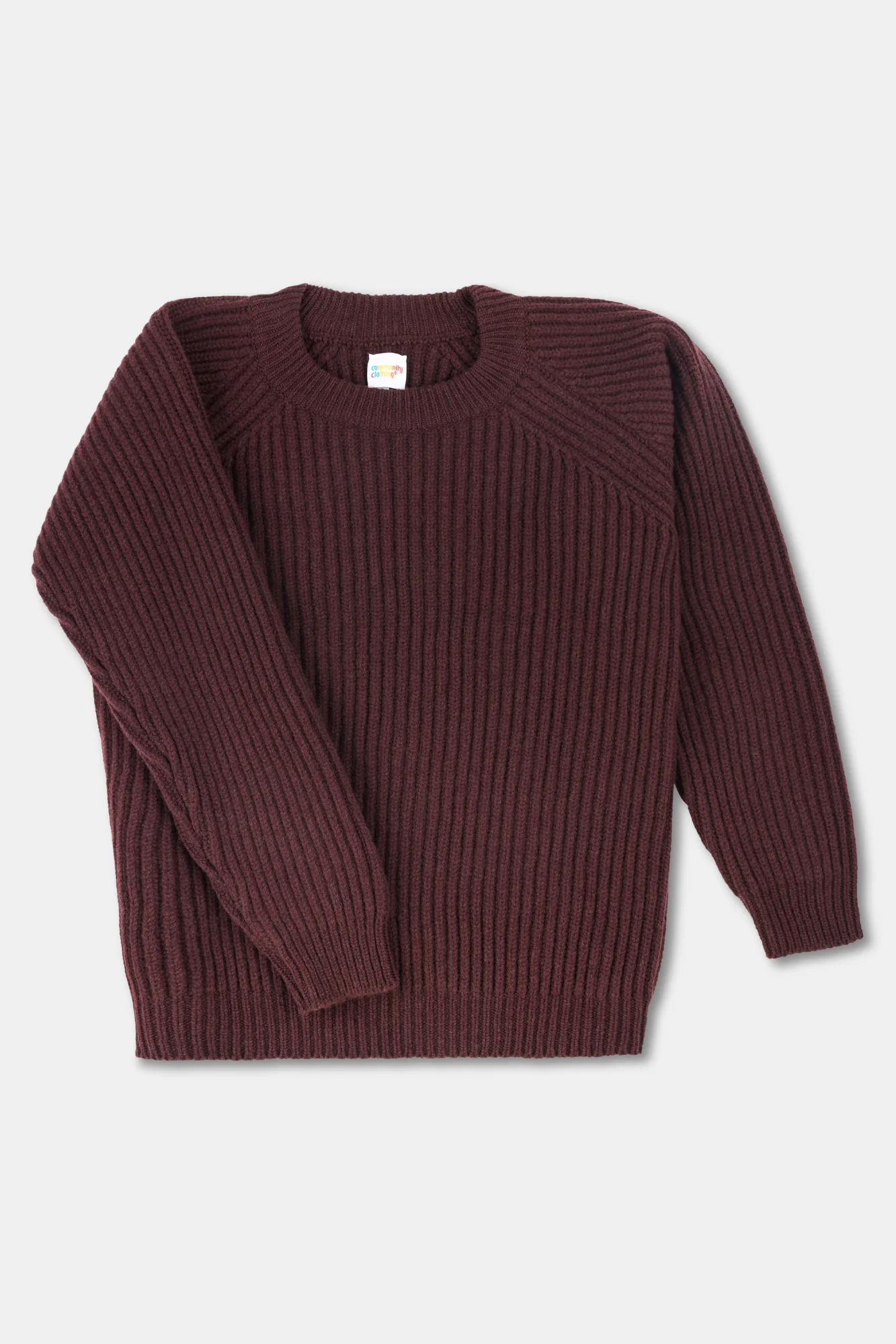 Women's Lambswool Fisherman Ribbed Jumper - Choc - Image 7