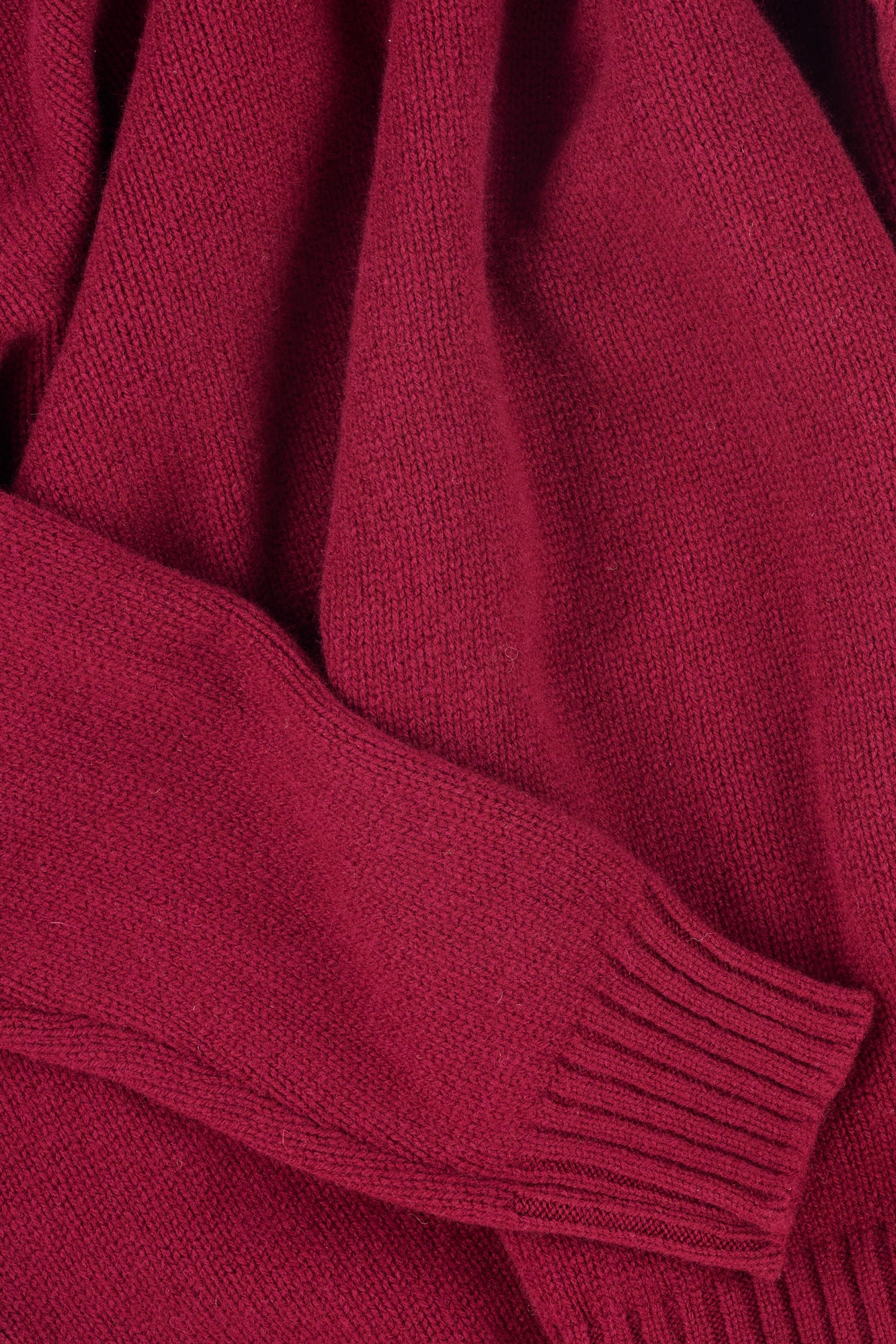 Women's Lambswool Roll Neck-Burgundy - Image 6