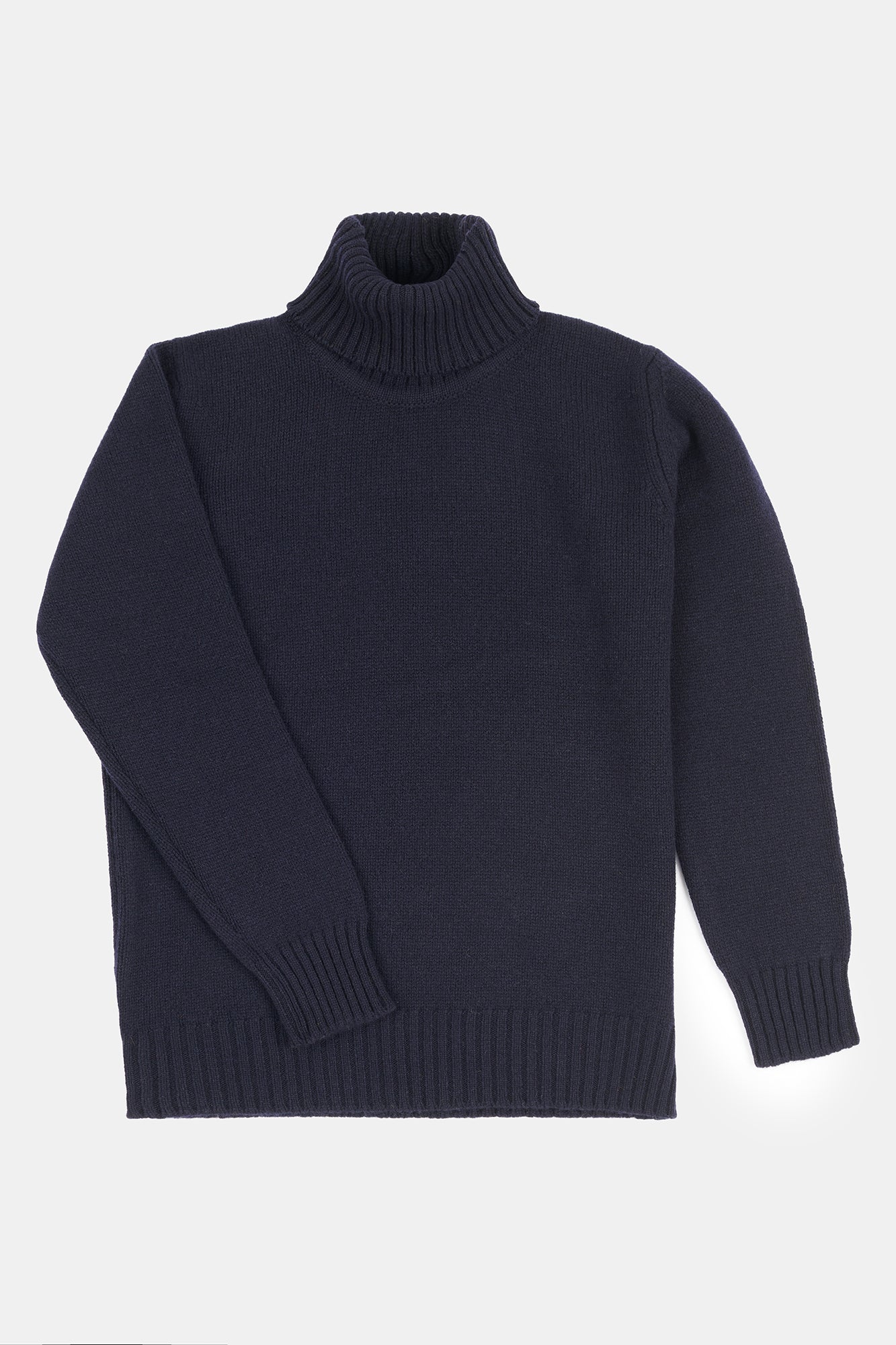 Women's Lambswool Roll Neck - Navy - Image 5