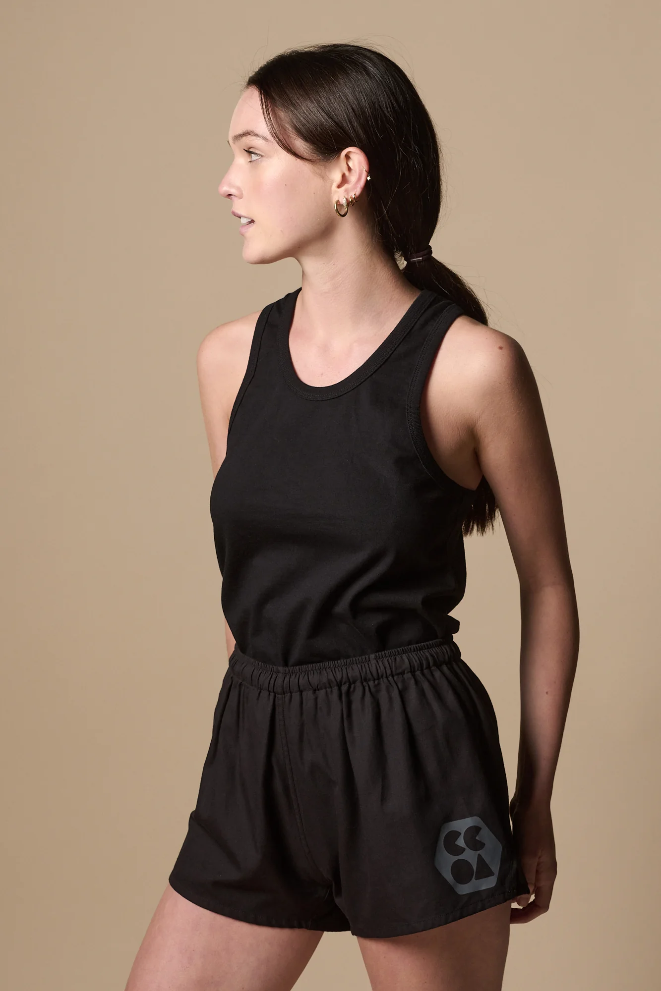 Women's Lightweight Sports Short Plastic Free - Black - Image 3