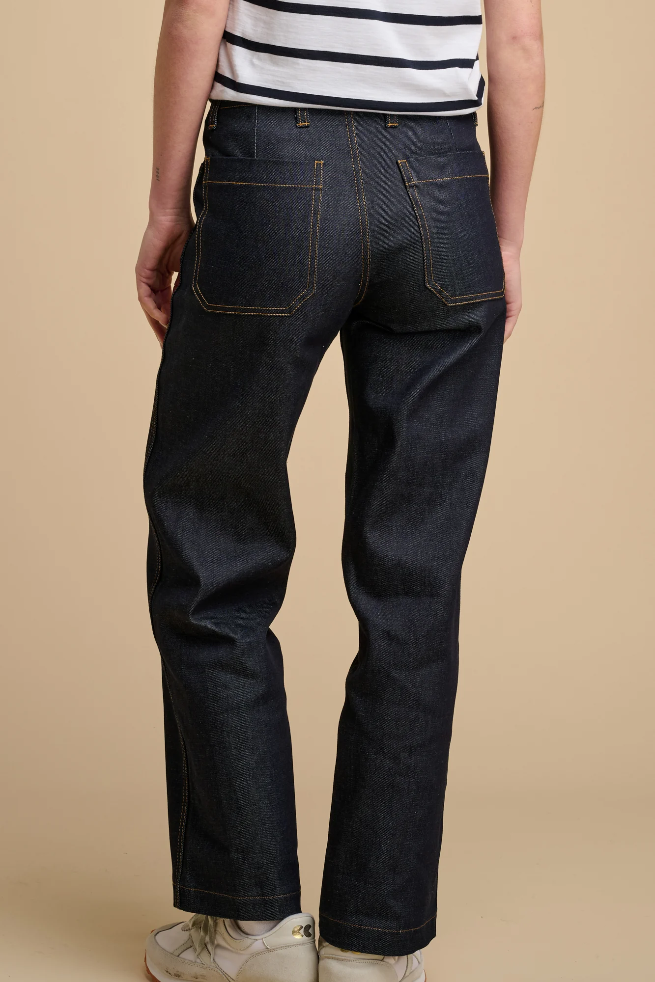 Womens Lightweight Work Wide Straight Jean- Indigo - Image 2