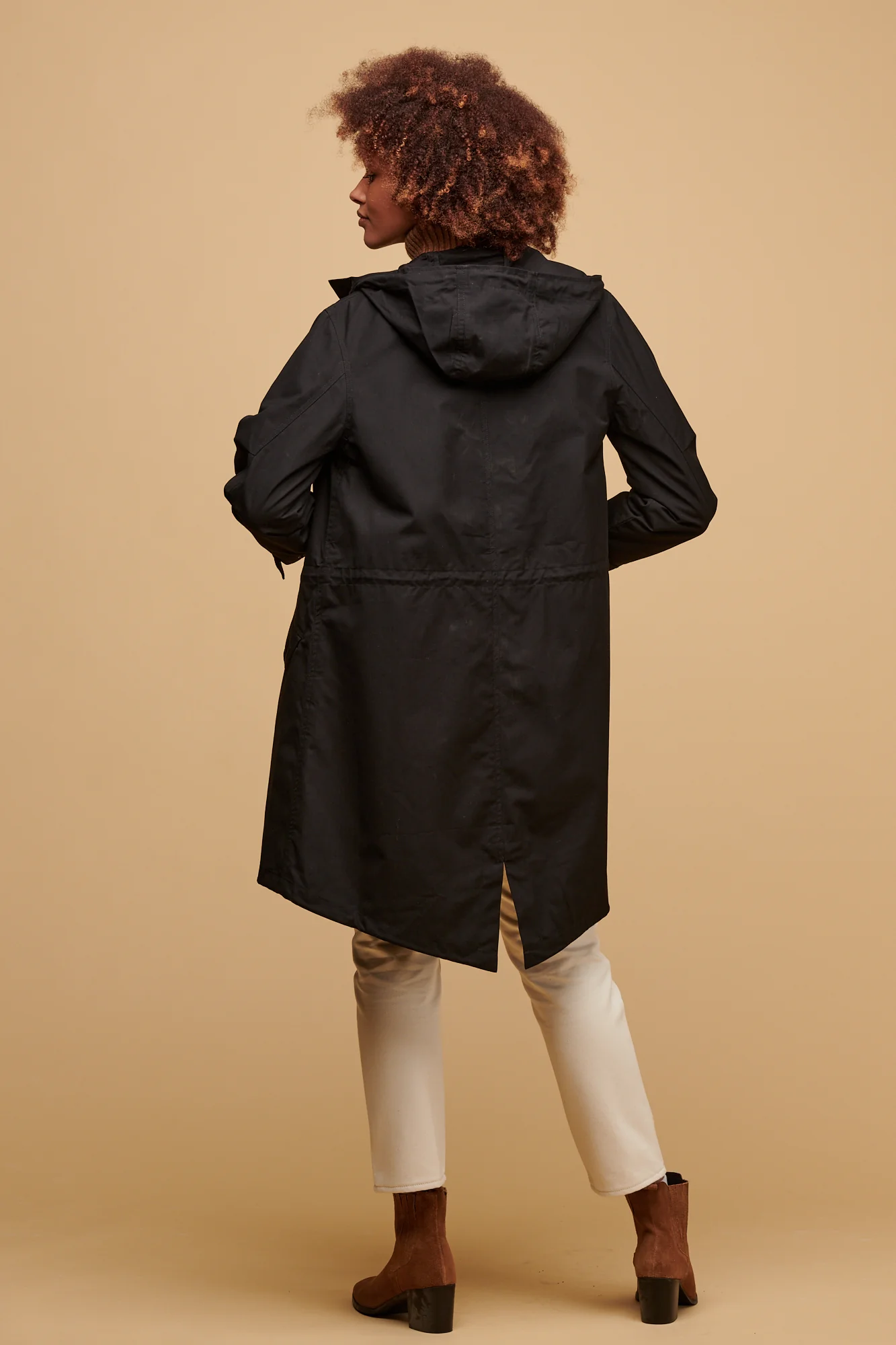 Women's Long Parka - Black - Image 2