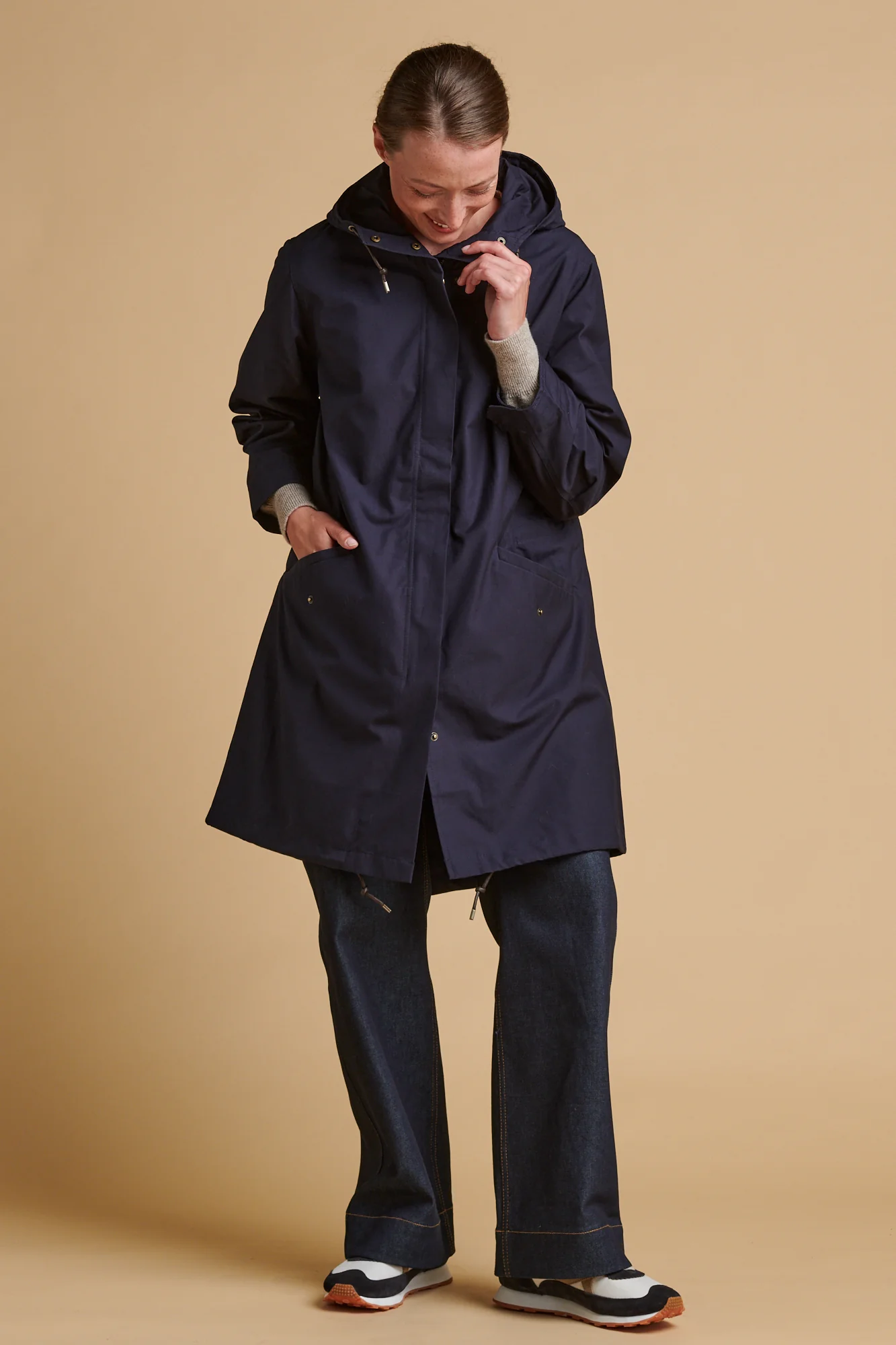Women's Long Parka - Navy