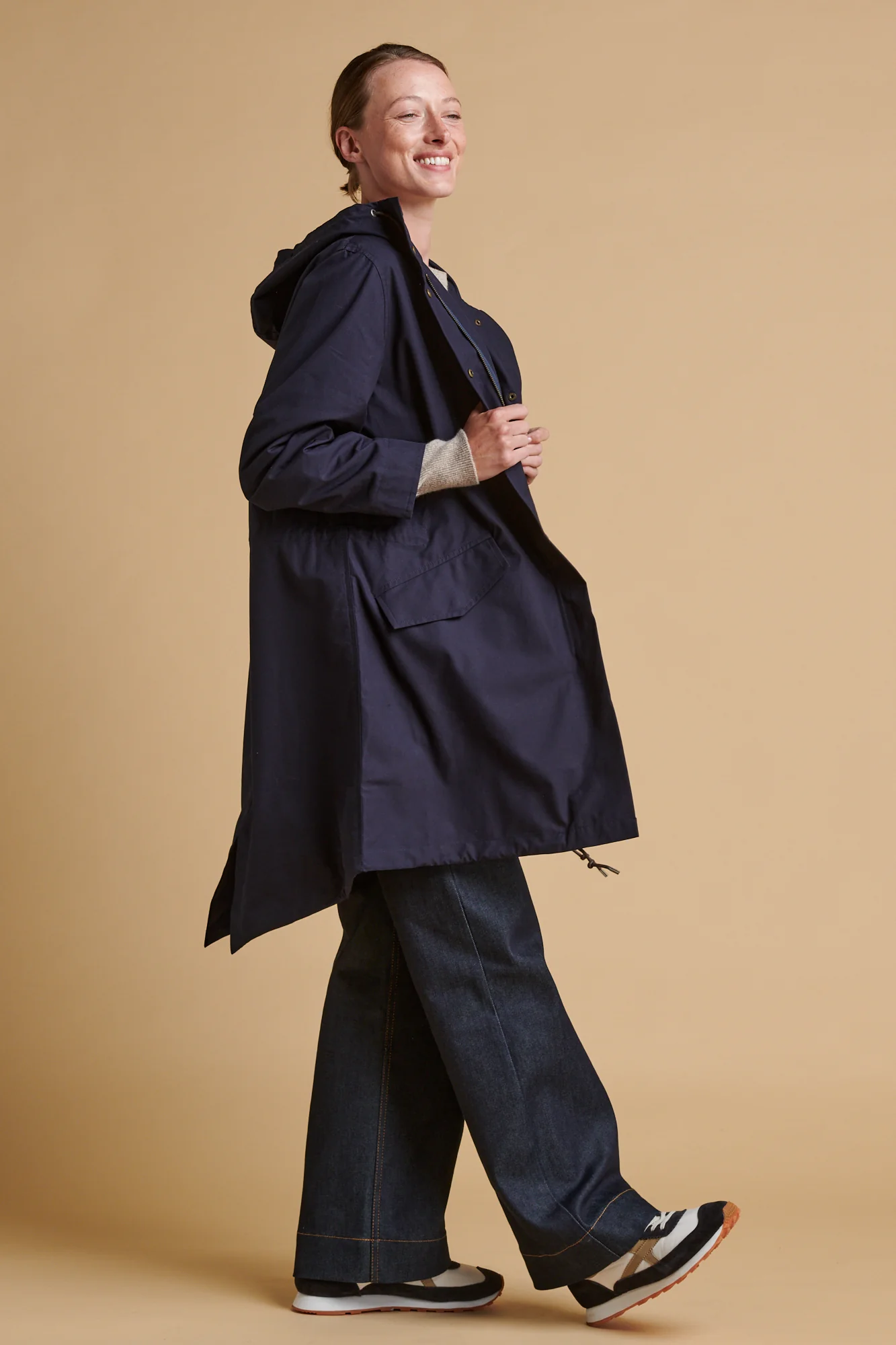 Women's Long Parka - Navy - Image 2