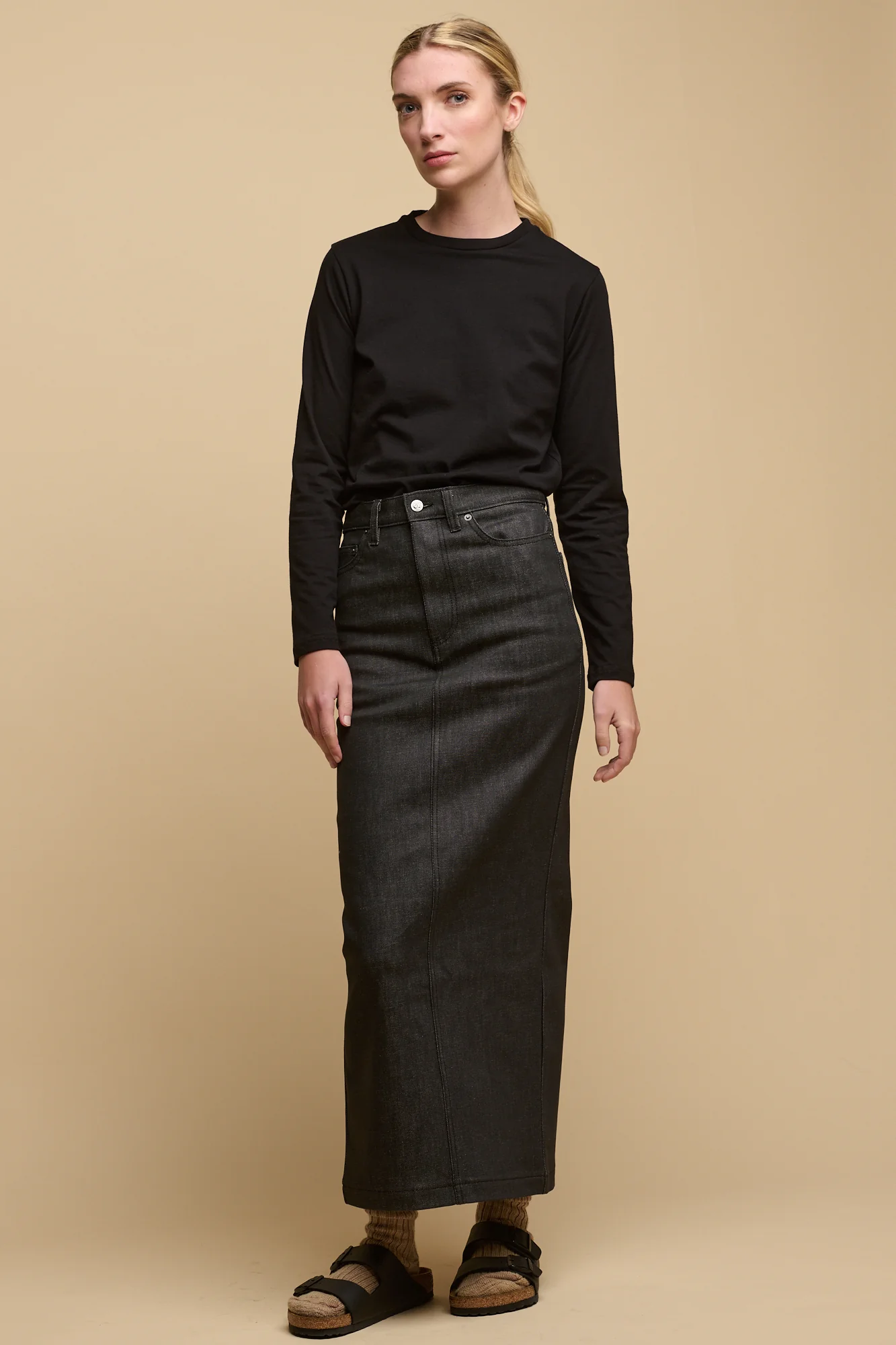 Women's Long Sleeve T Shirt - Black - Image 3