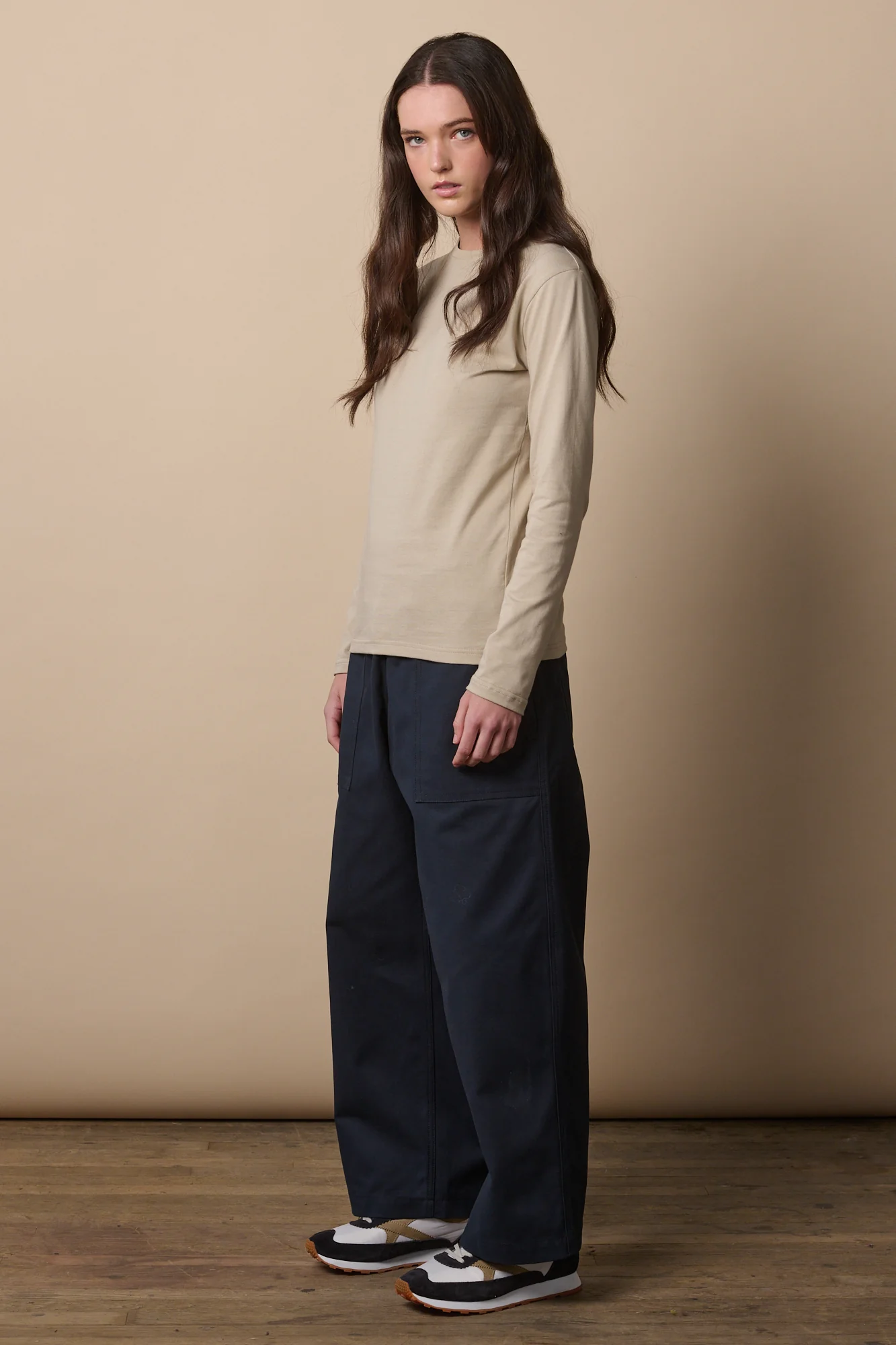Women's Long Sleeve T Shirt - Stone - Image 4