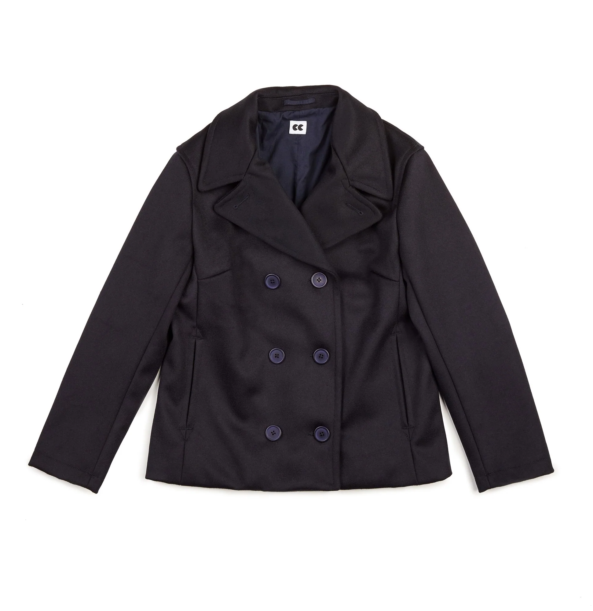 Women's Wool Peacoat - Dark Navy - Image 2