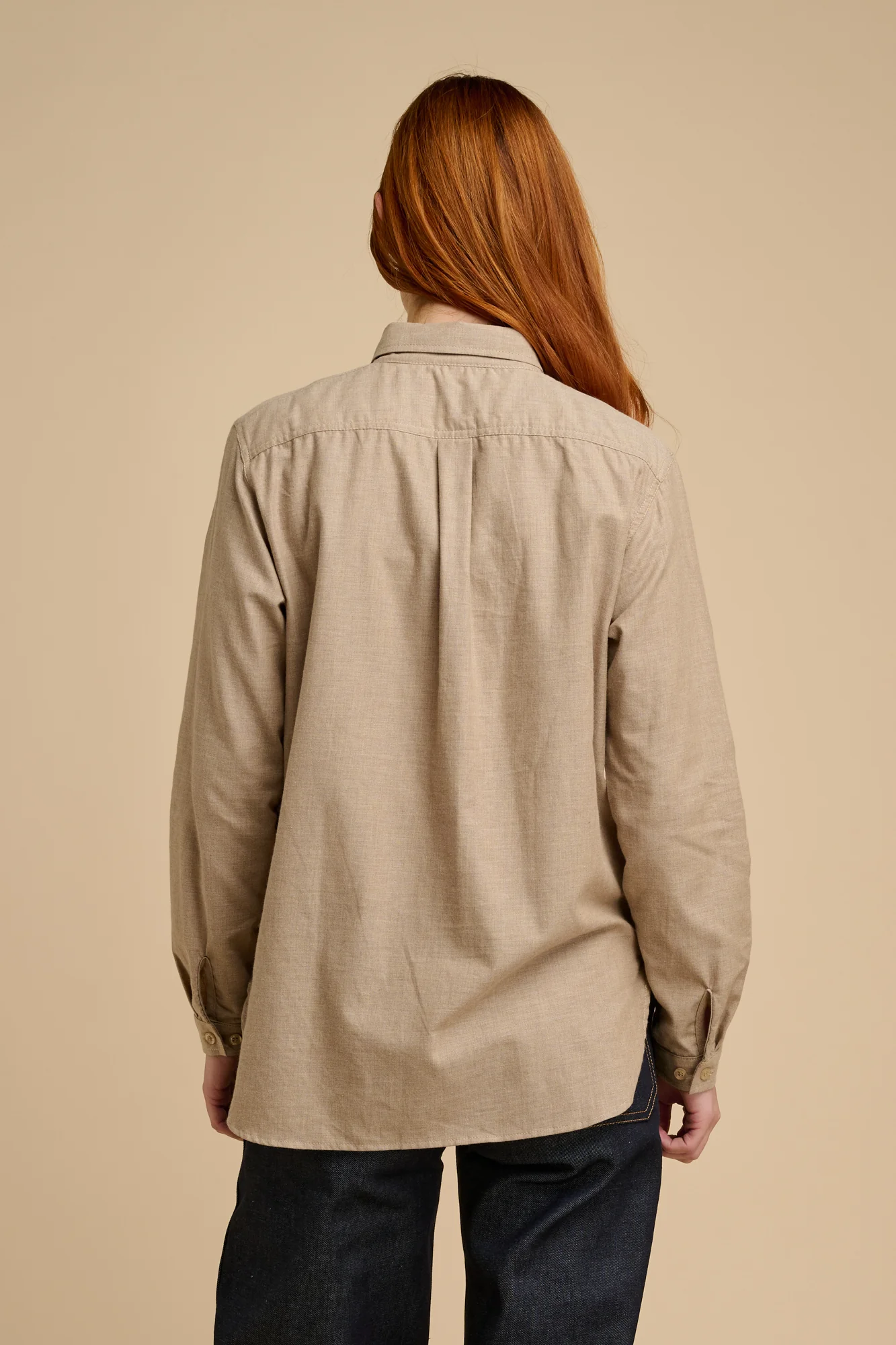 Womens Olivia Half Placket Ltweight Shirt - LT Tan - Image 2