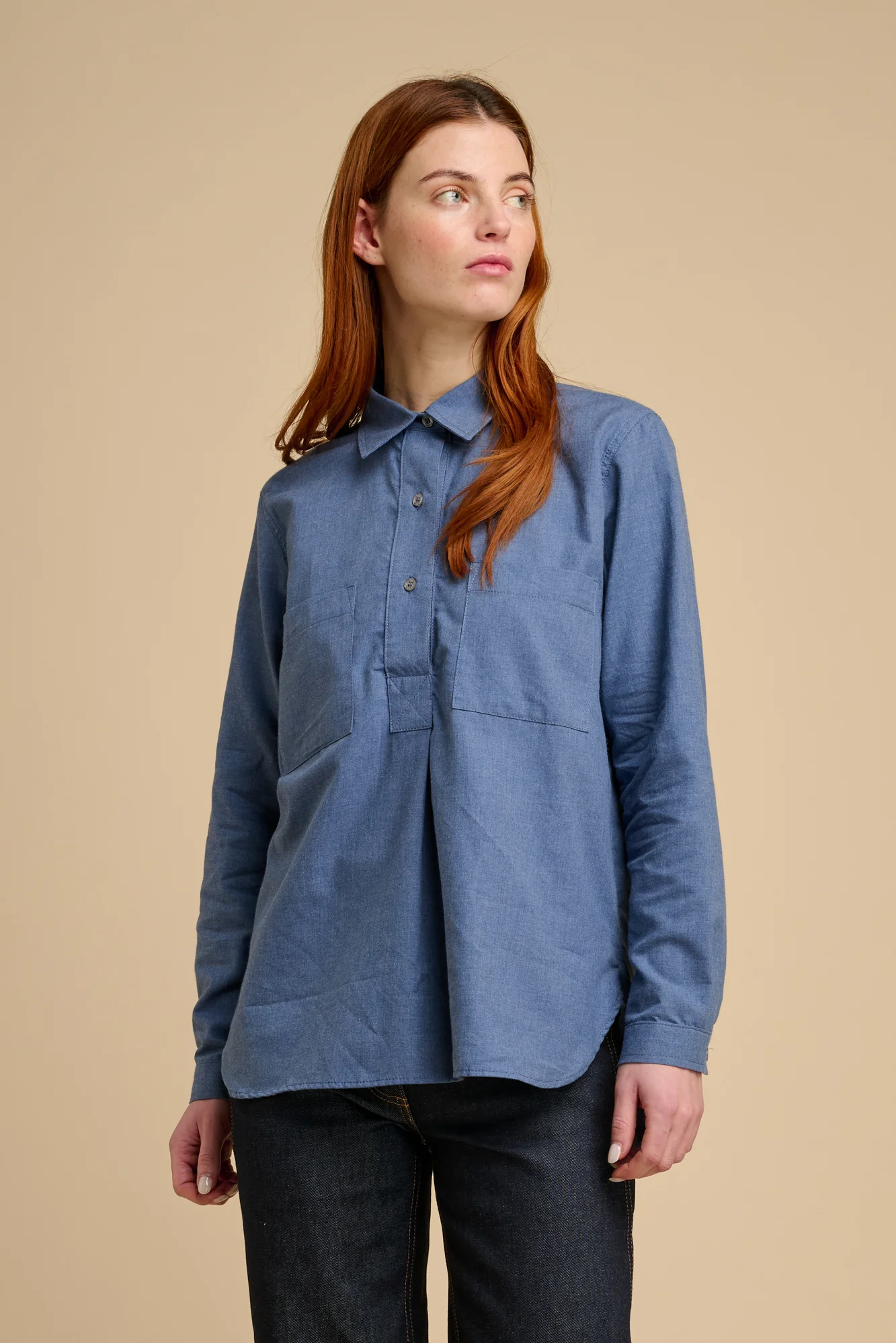 Womens Olivia Half Placket Ltweight Shirt - RAF - Image 4