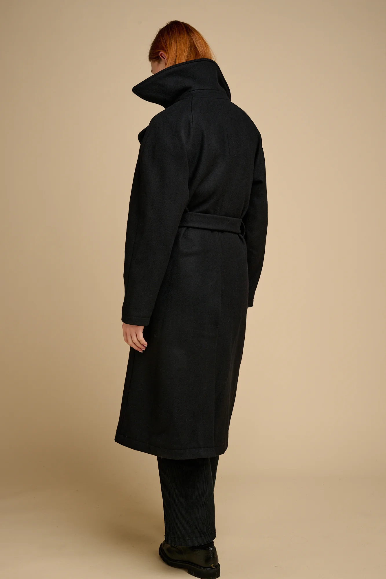 Women's Polo Coat - Black - Image 3