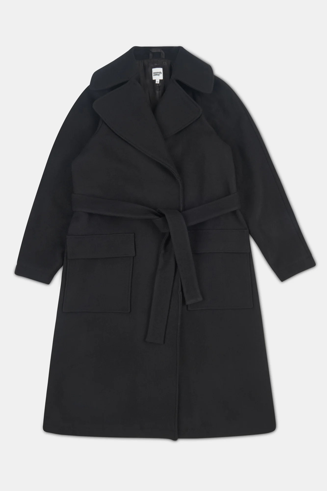 Women's Polo Coat - Black - Image 8