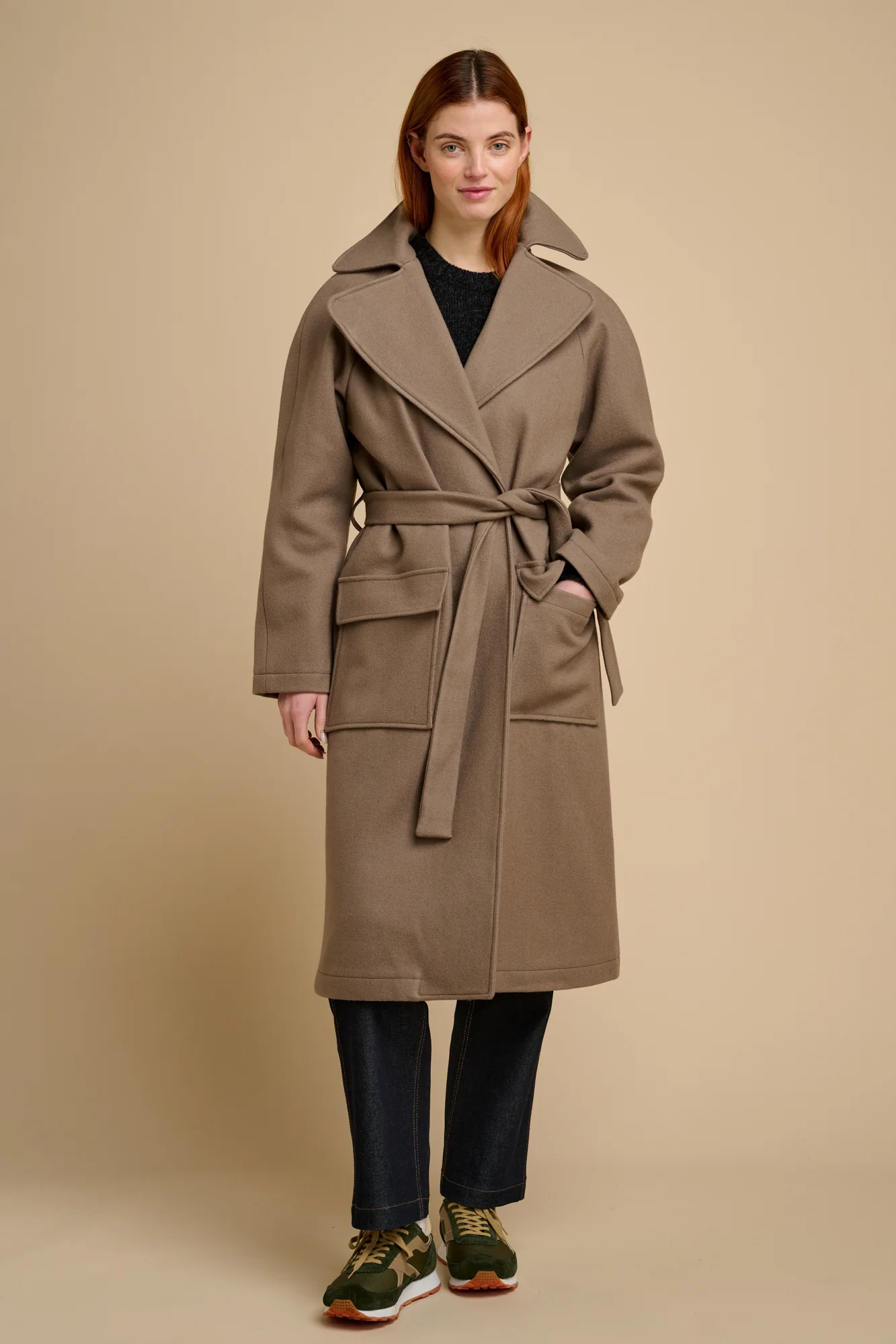 Women's Polo Coat - Truffle - Image 3