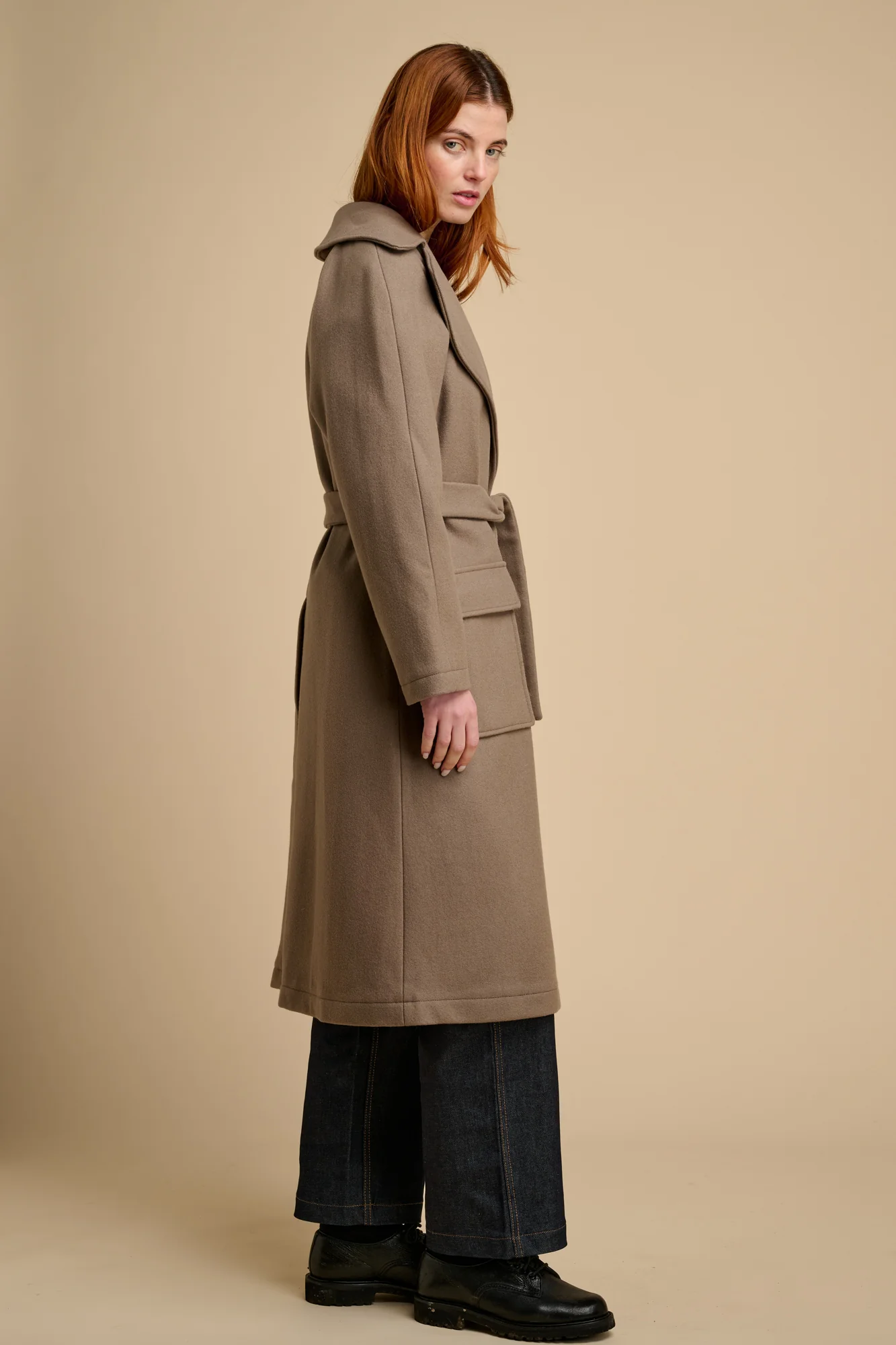 Women's Polo Coat - Truffle - Image 4