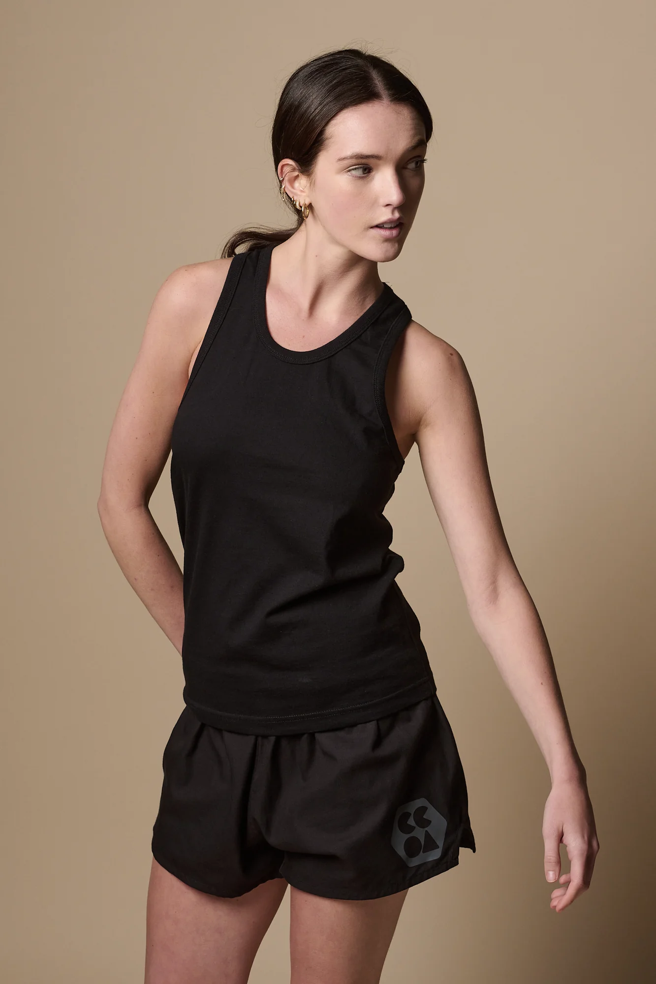 Womens Racer Back Vest Plastic Free - Black - Image 4