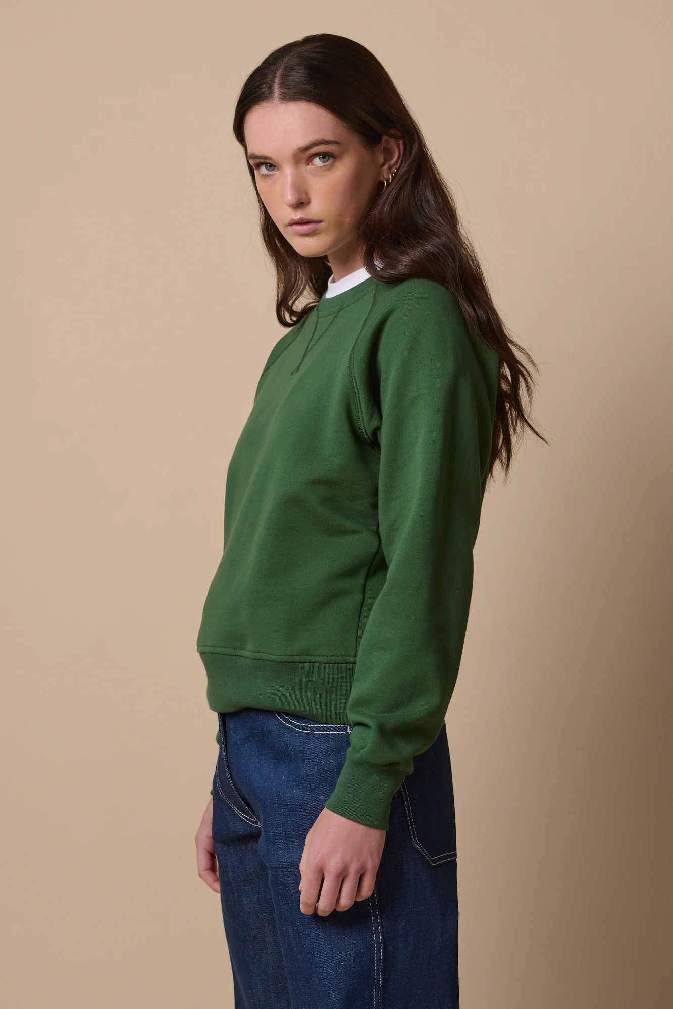 Women's Raglan Sweatshirt - Bottle Green - Image 5