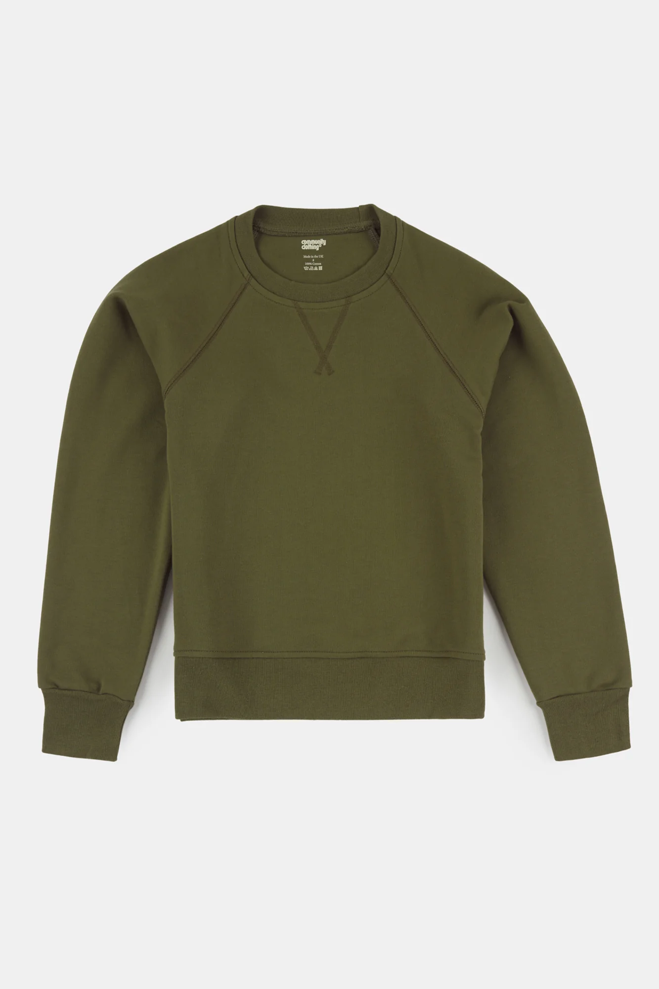 Women's Raglan Sweatshirt - Olive - Image 5