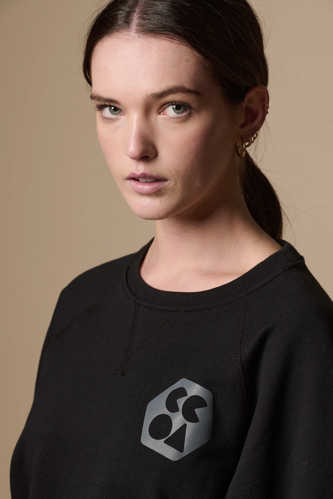 Womens Raglan Sweatshirt Plastic Free - Black - Image 2