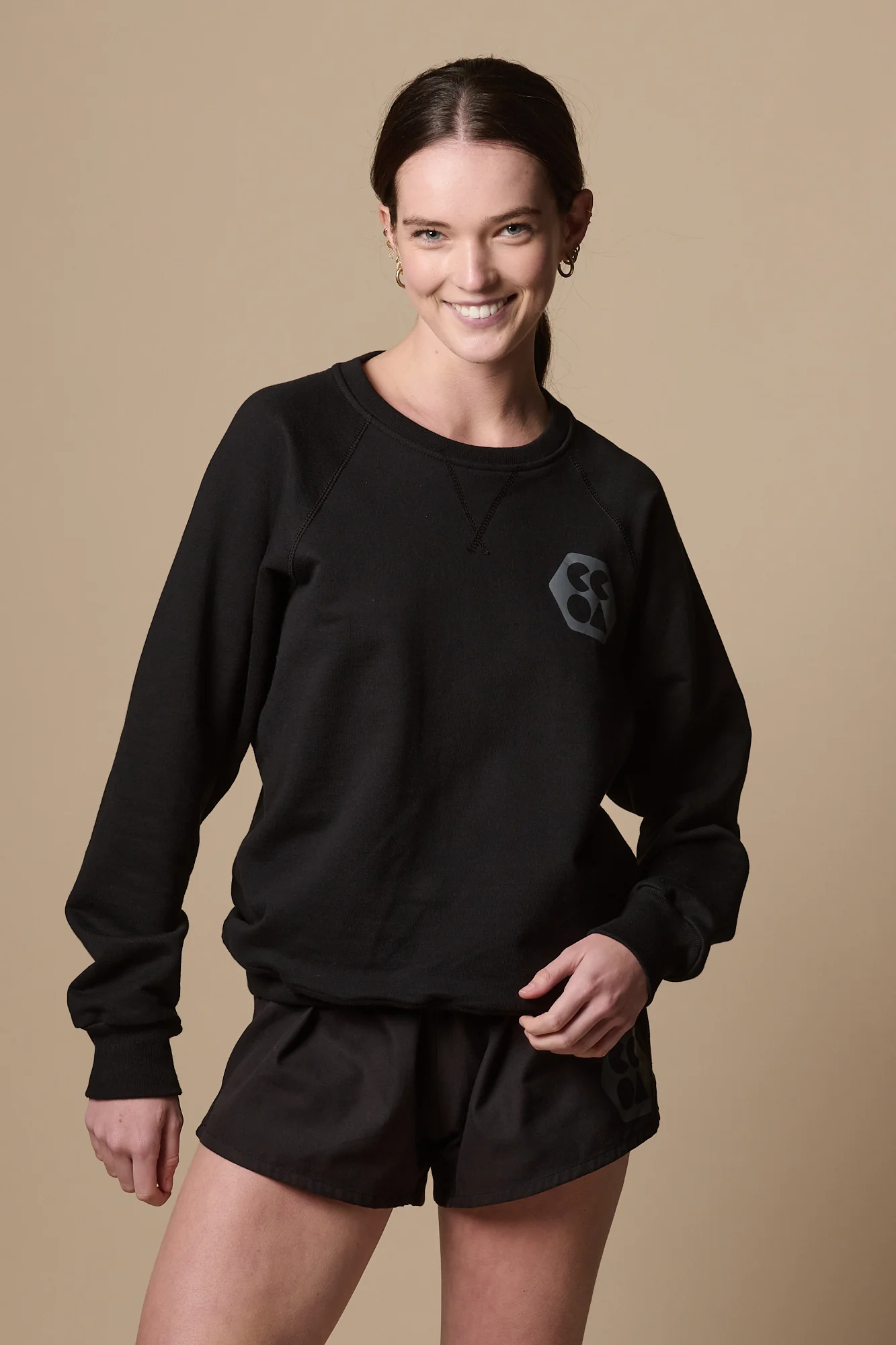 Womens Raglan Sweatshirt Plastic Free - Black - Image 5