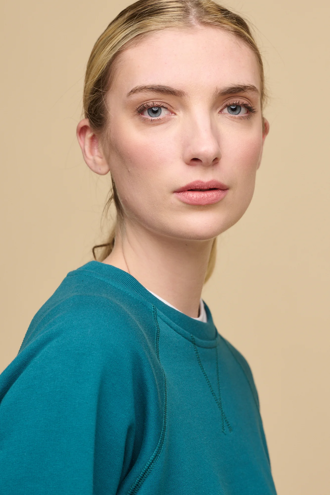 Women's Raglan Sweatshirt Plastic Free- Teal - Image 3