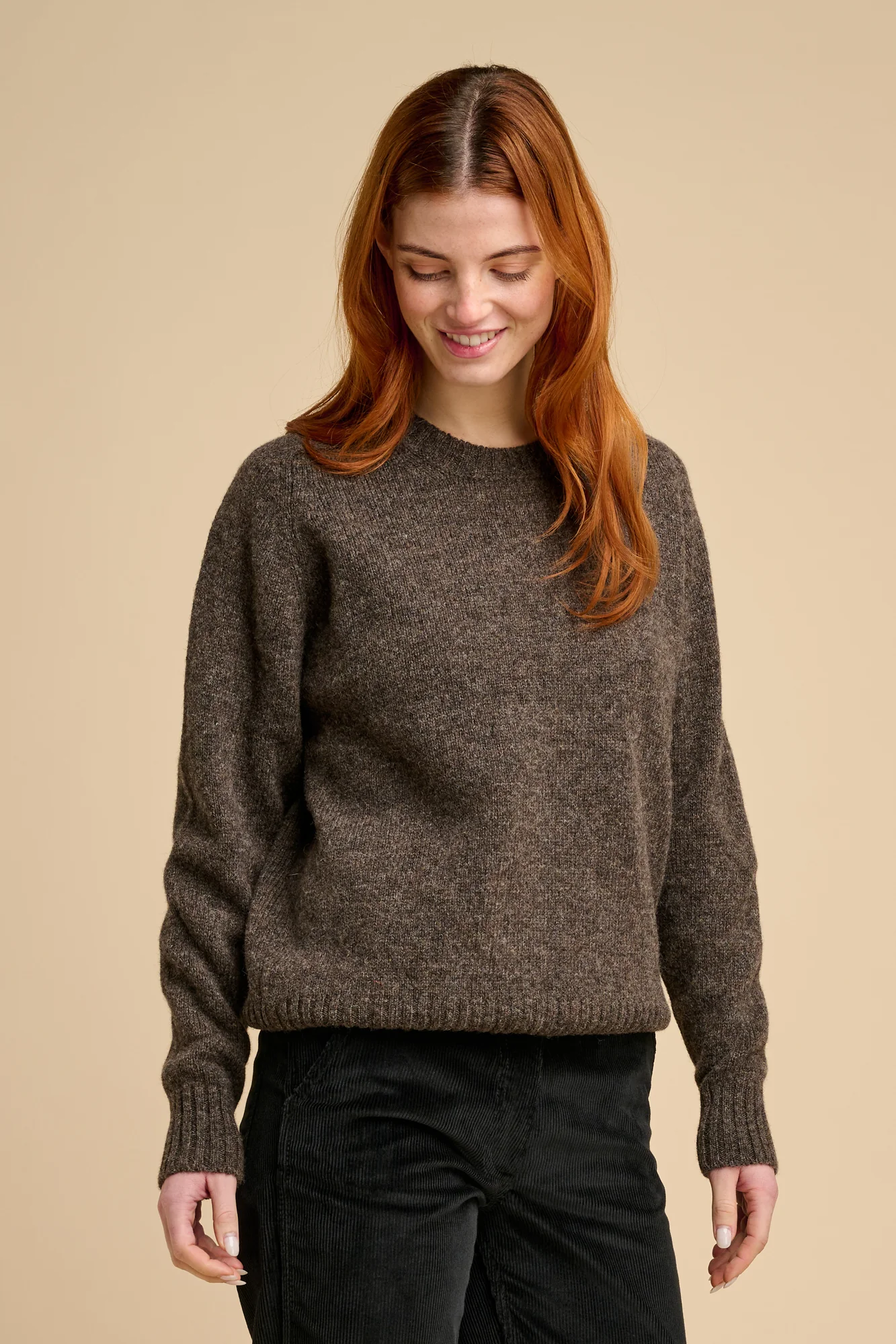 Women's Shetland Jumper - Brown - Image 3