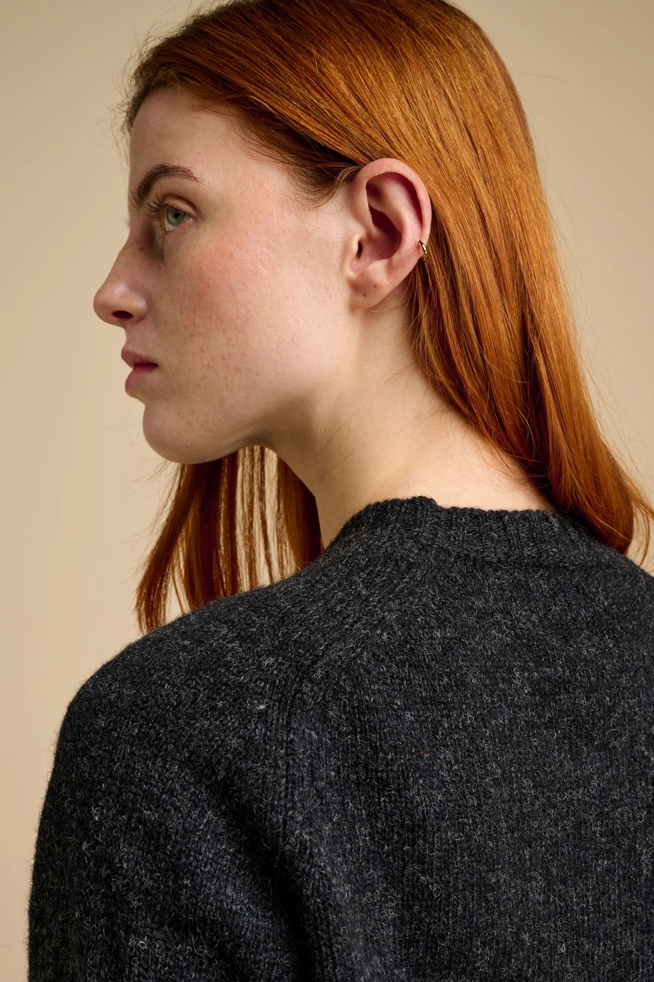 Women's Shetland Jumper - Charcoal - Image 3