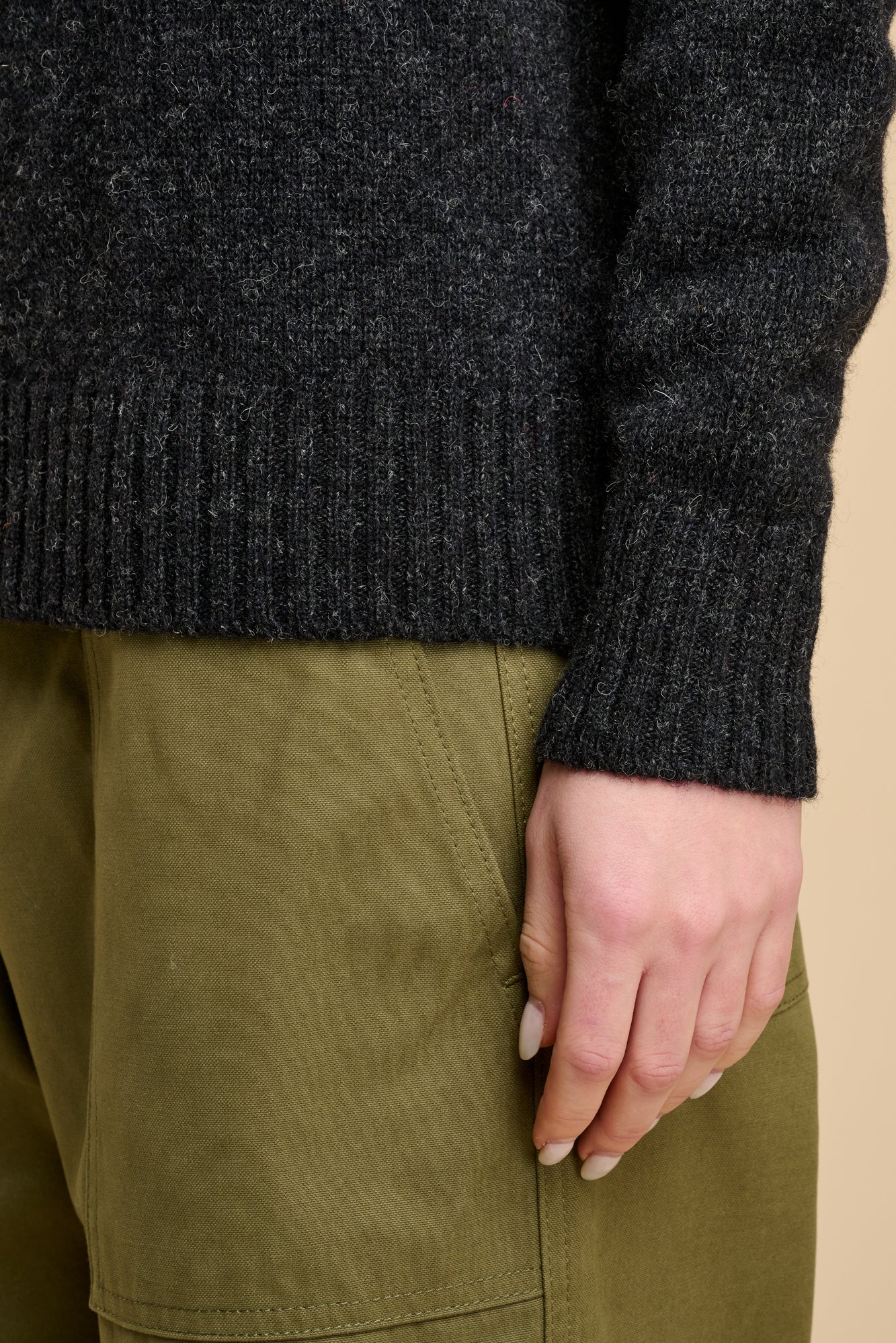 Women's Shetland Jumper - Charcoal - Image 4