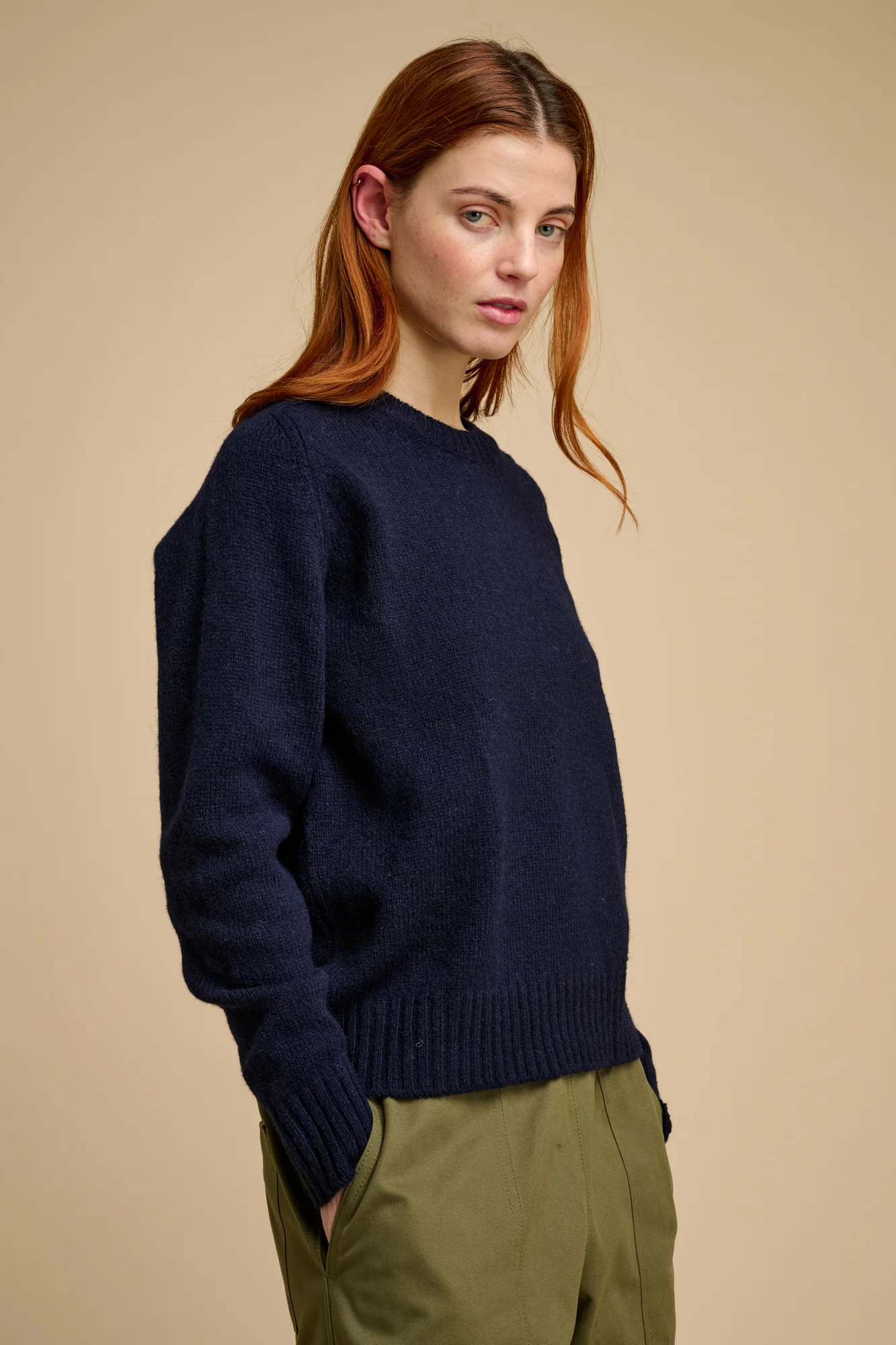 Women's Shetland Jumper - Navy - Image 2