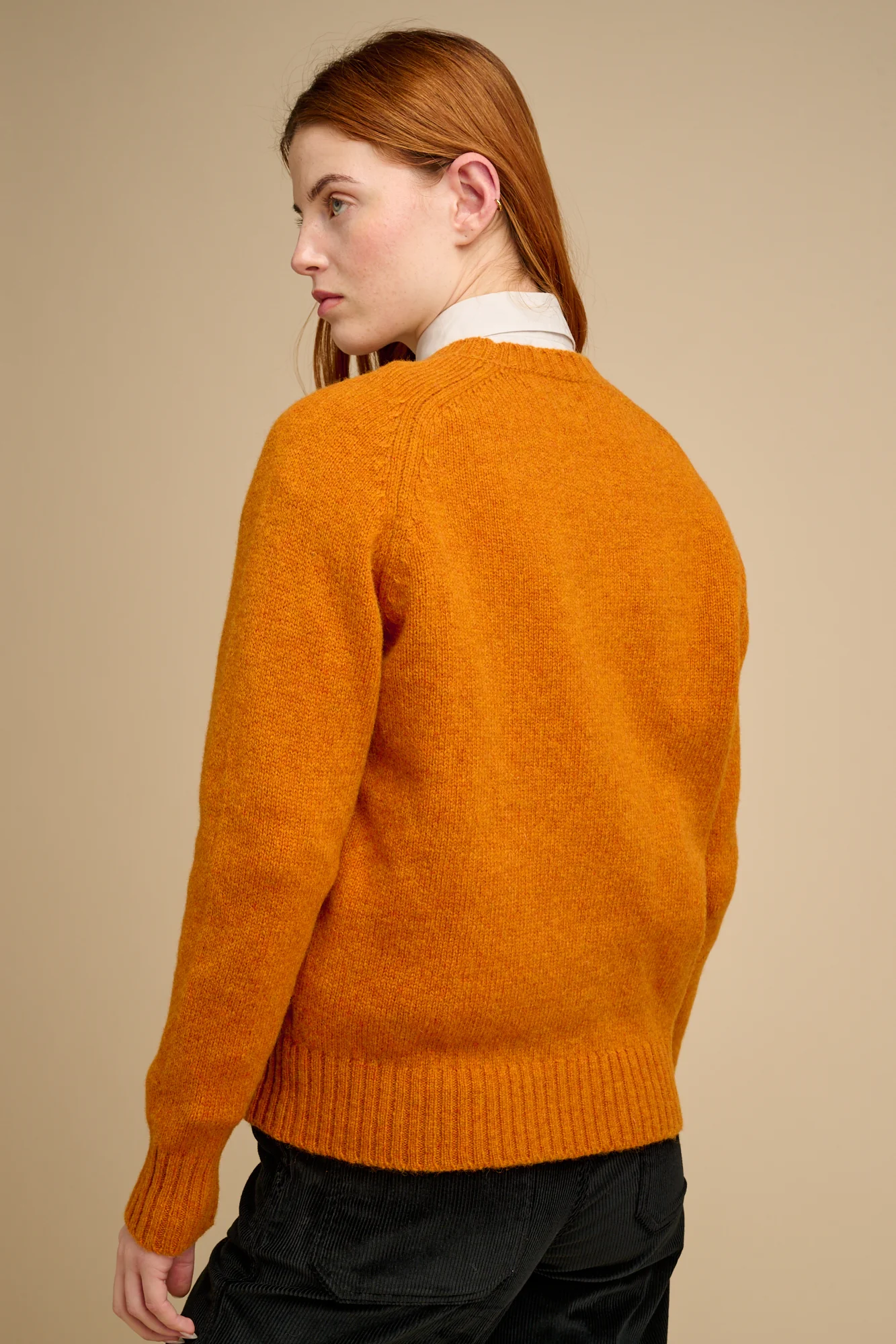 Women's Shetland Jumper - Rust - Image 2