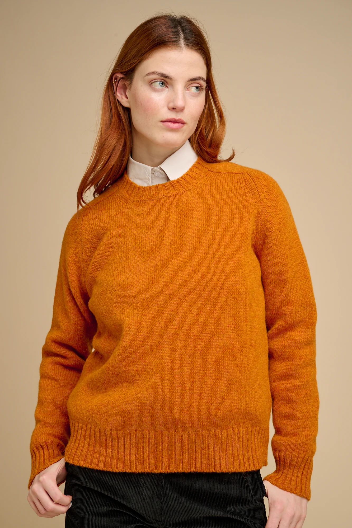 Women's Shetland Jumper - Rust - Image 3