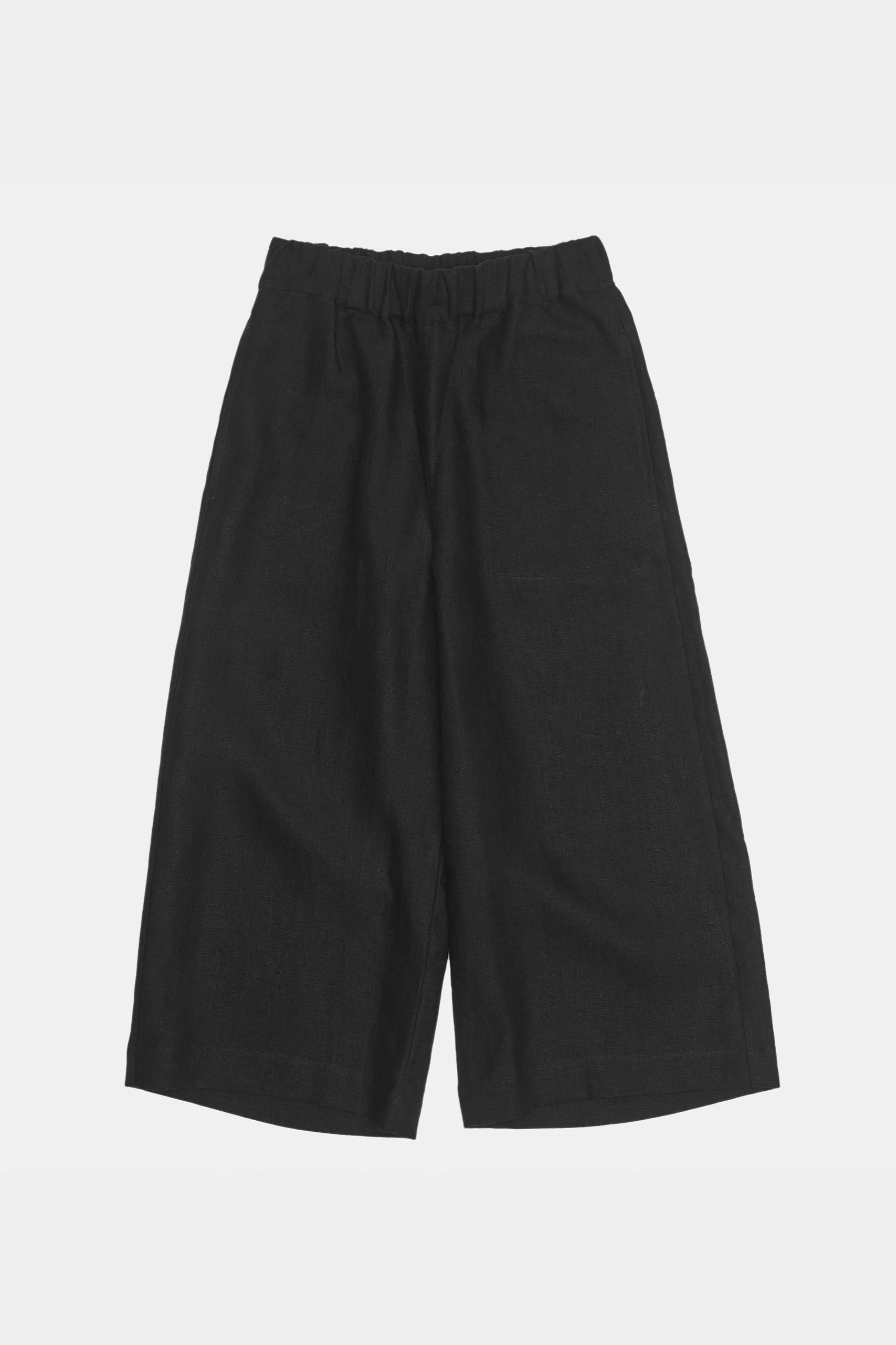 Women's Short PJ Trousers - Black Linen - Image 4