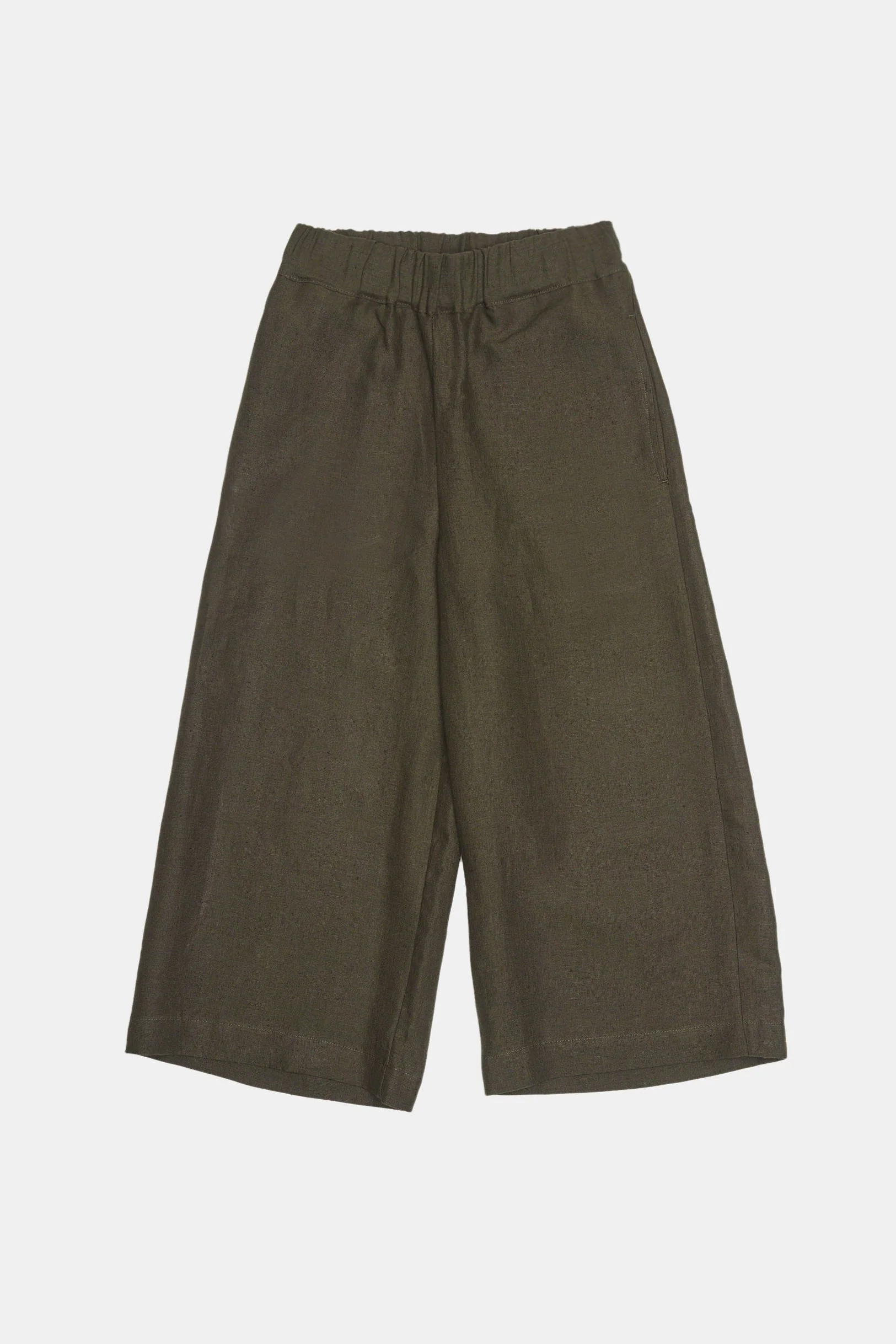 Women's Short PJ Trousers - Khaki Linen - Image 4