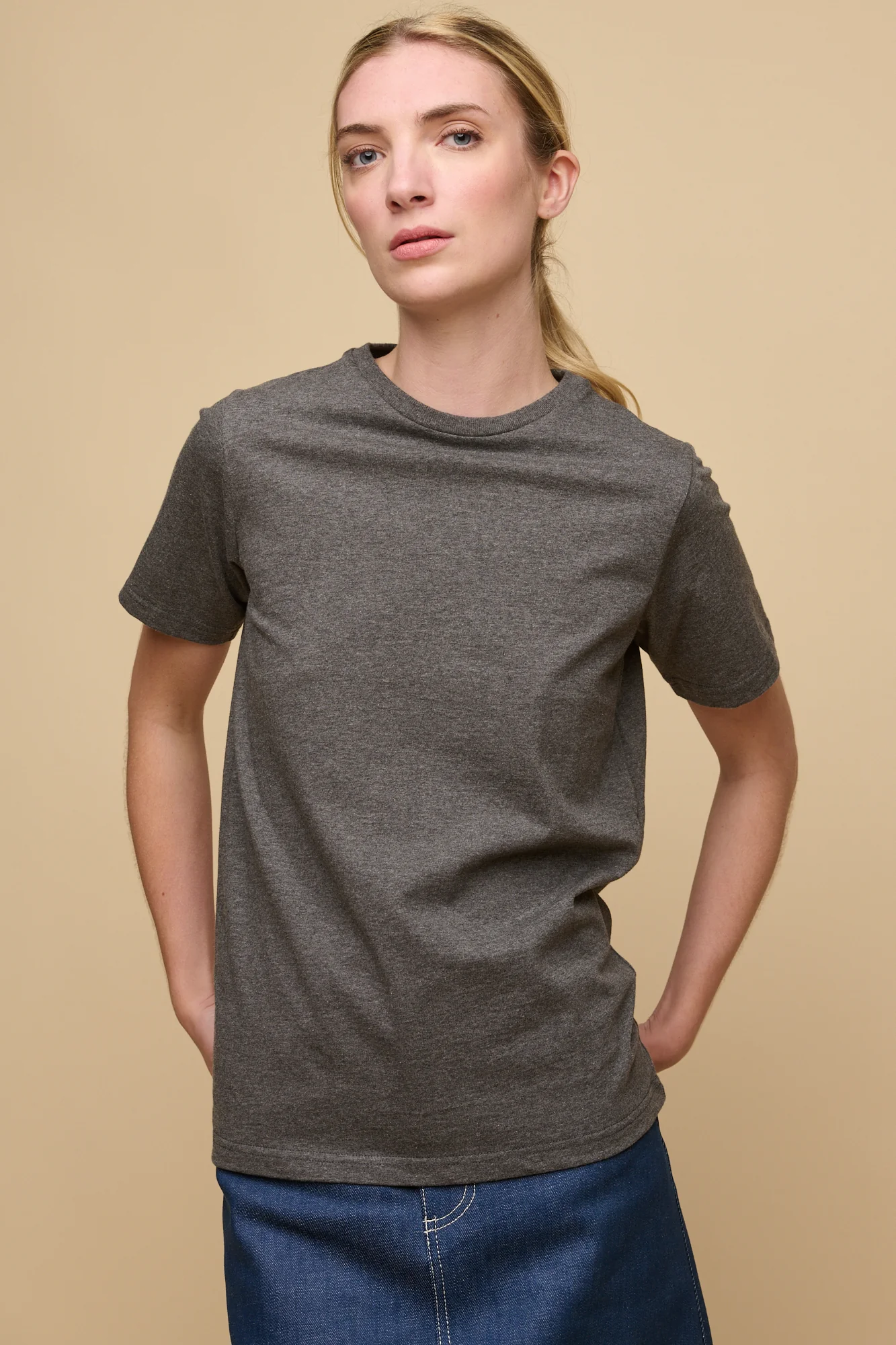 Women's Short Sleeve T Shirt - Charcoal - Image 4