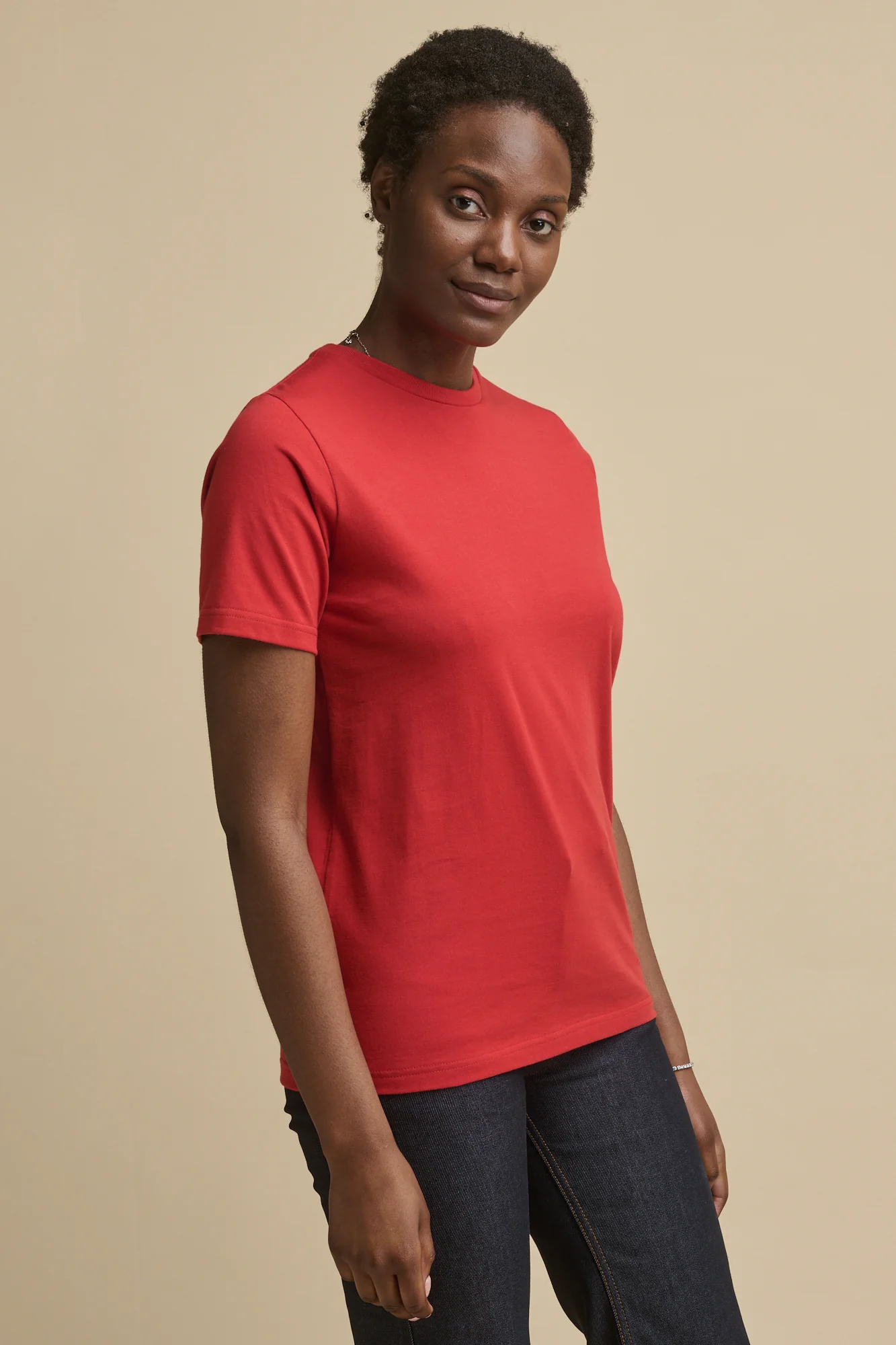 Women's Short Sleeve T Shirt - Crimson - Image 3