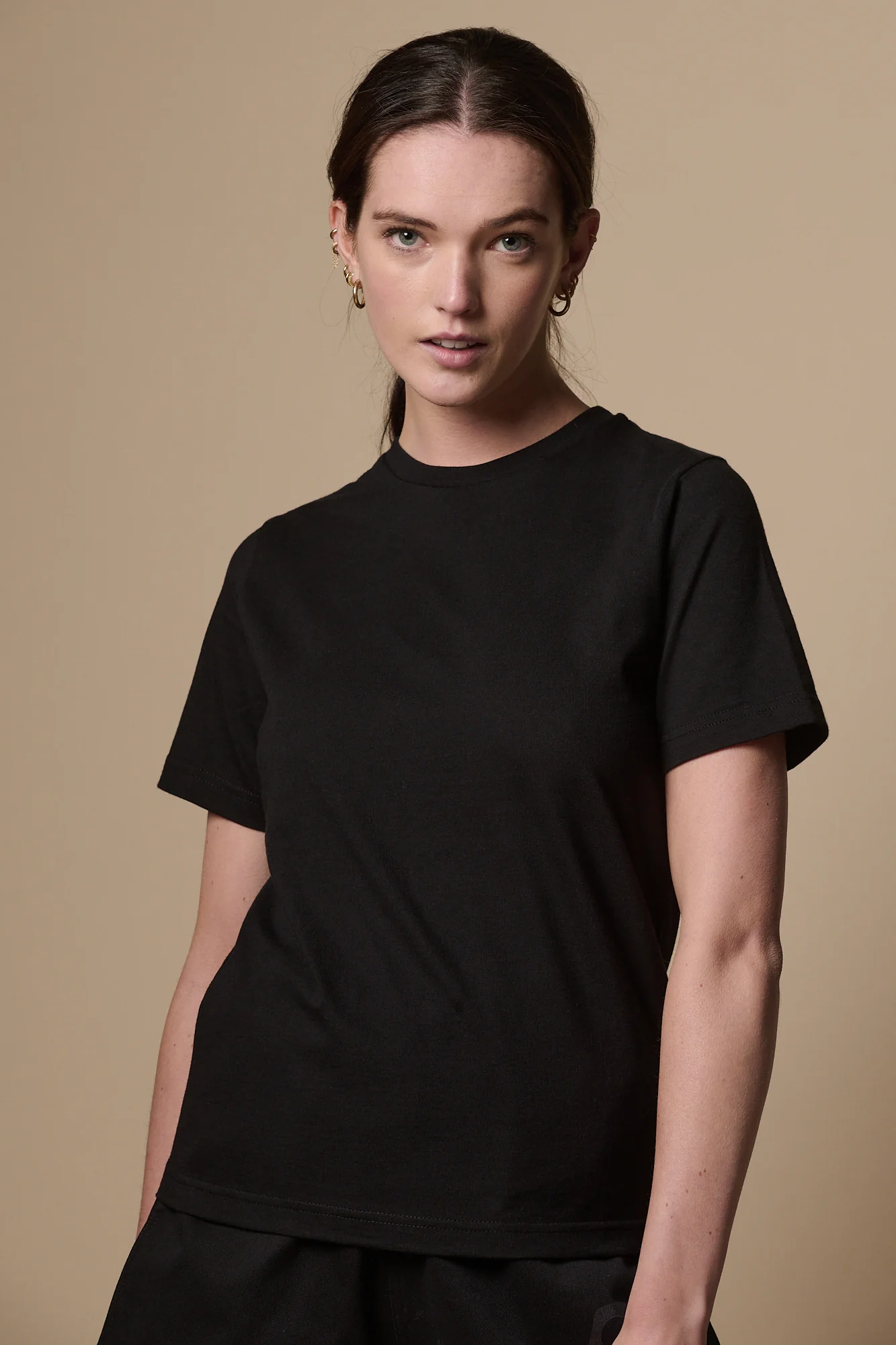 Women's Short Sleeve T Shirt Plastic Free - Black - Image 4