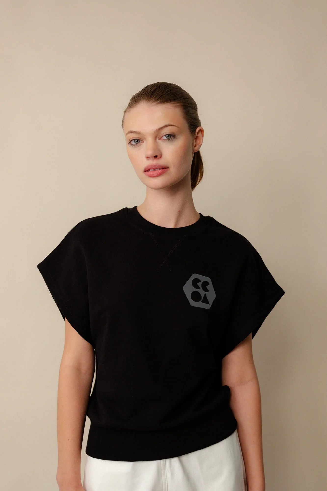 Women's Sleeveless Sweatshirt Plastic Free - Black - Image 3