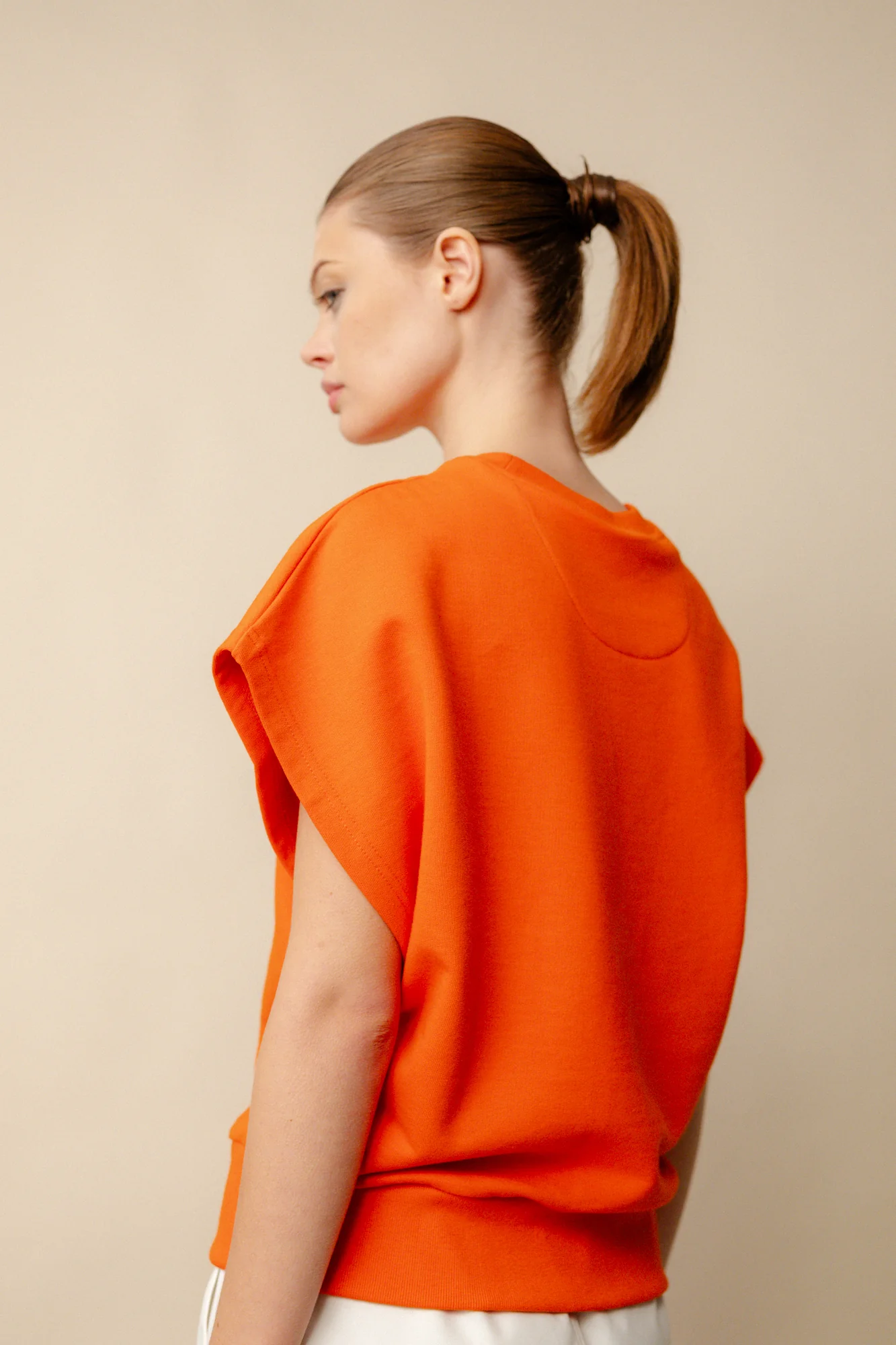 Women's Sleeveless Sweatshirt Plastic Free - Flame Red - Image 3