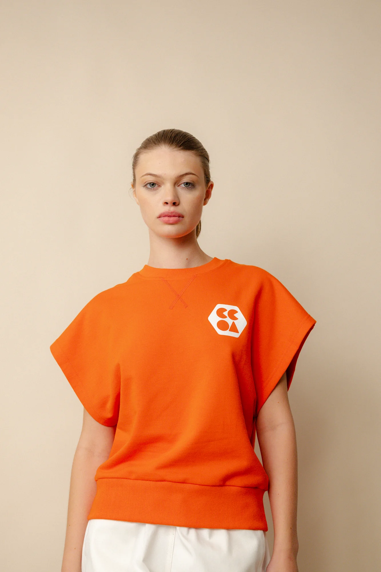 Women's Sleeveless Sweatshirt Plastic Free - Flame Red - Image 4