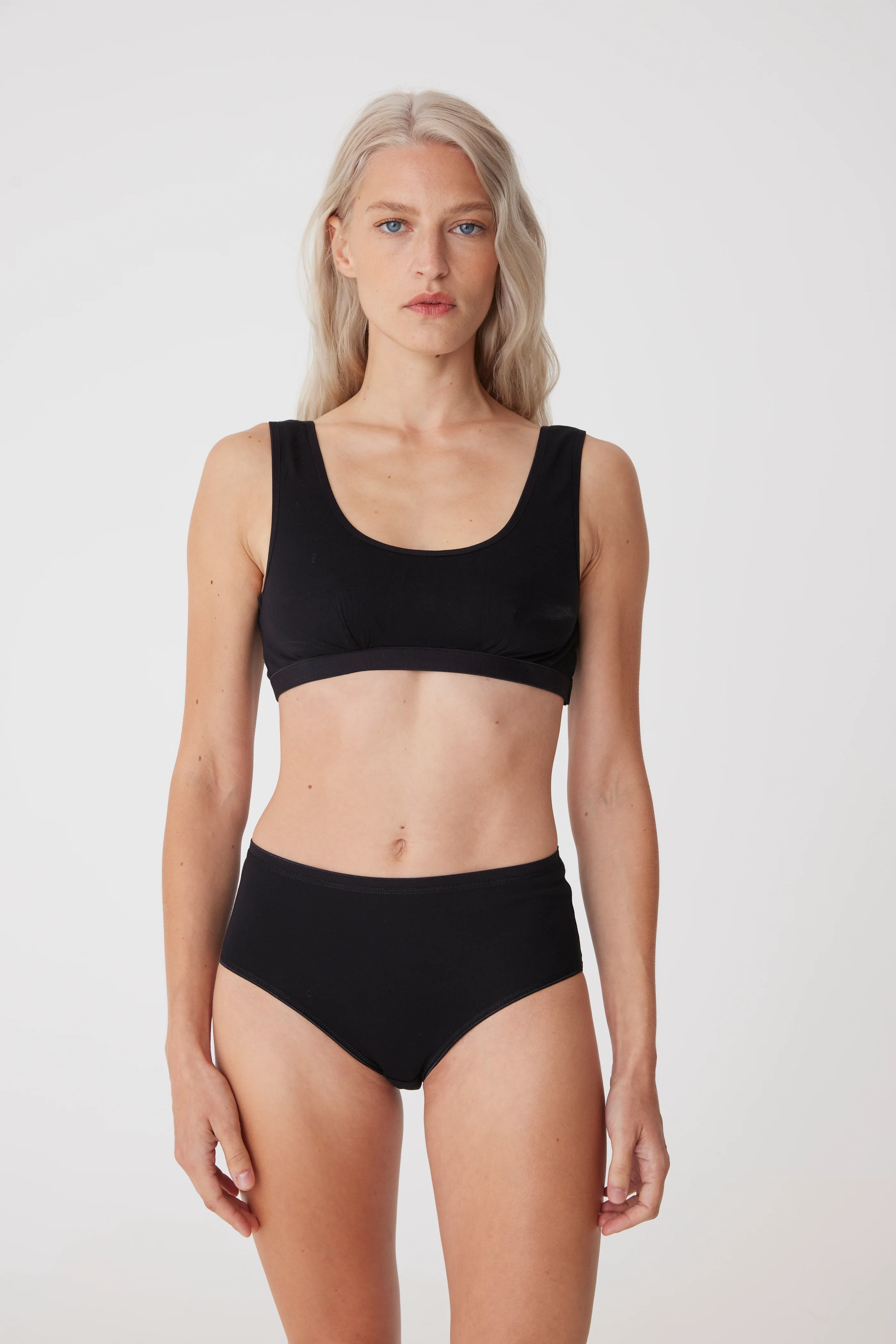 Women's Soft Jersey Bra - Black - Image 5
