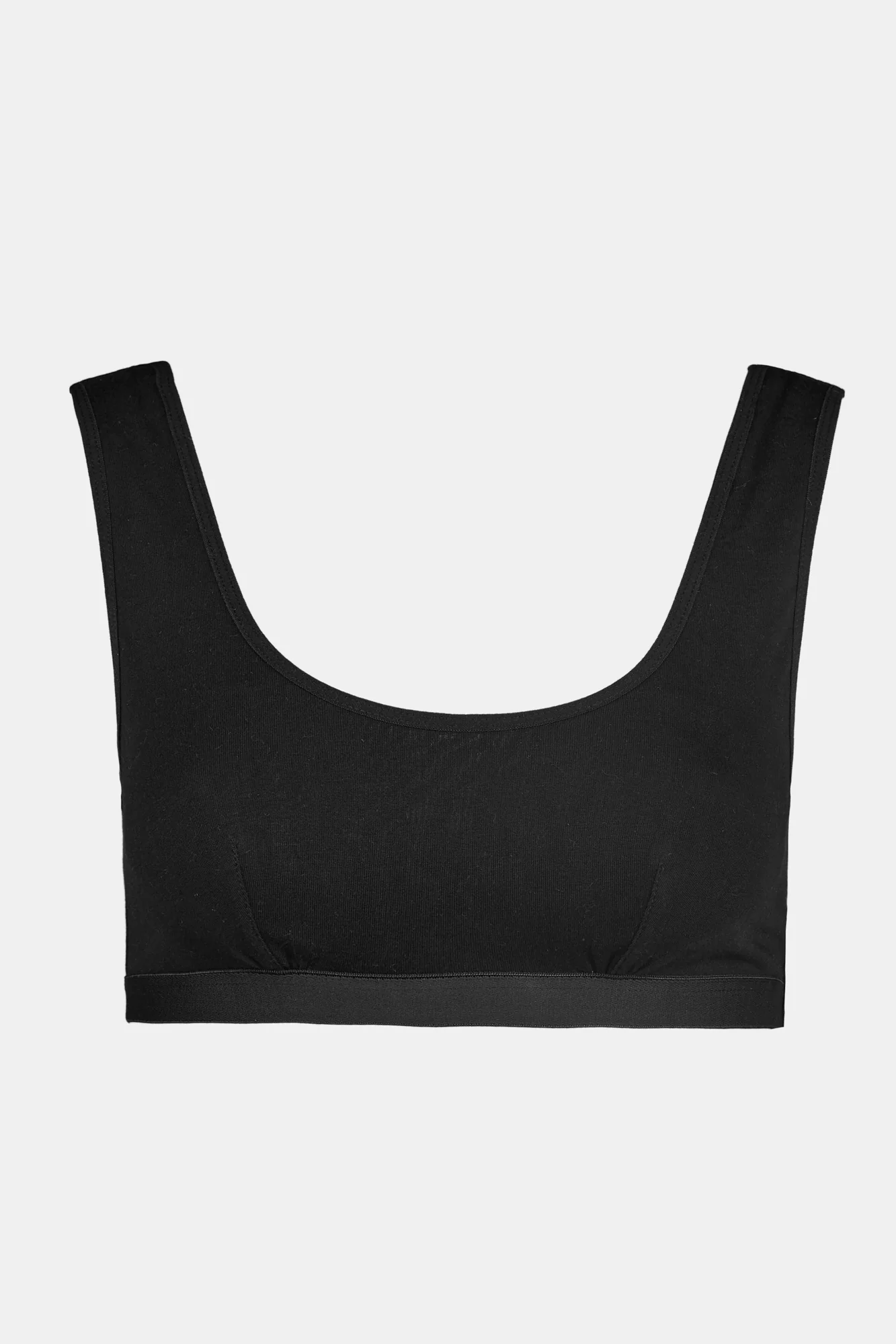 Women's Soft Jersey Bra - Black - Image 6