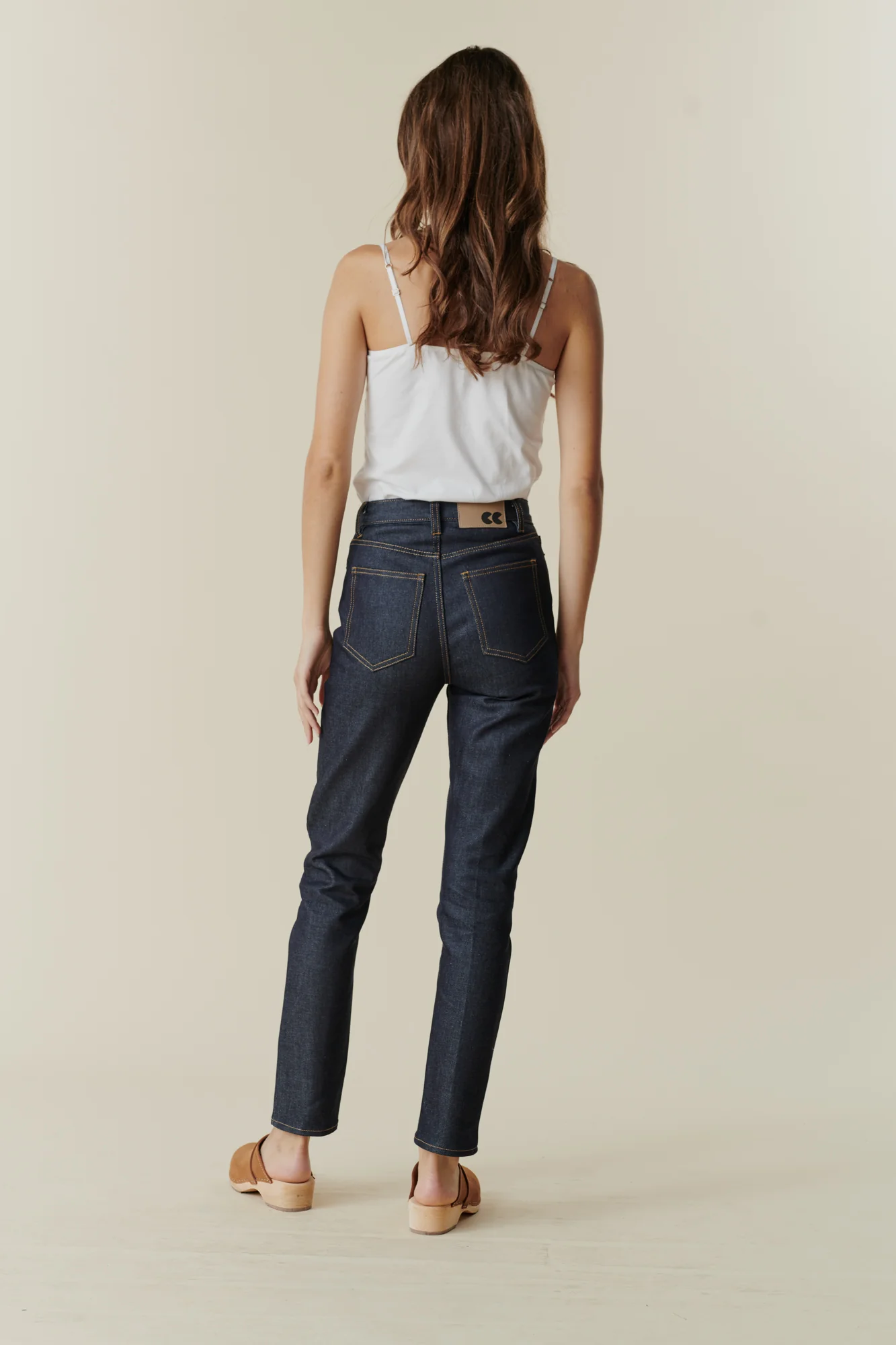 Women's Straight Leg High Rise Denim Jeans - Indigo - Image 5